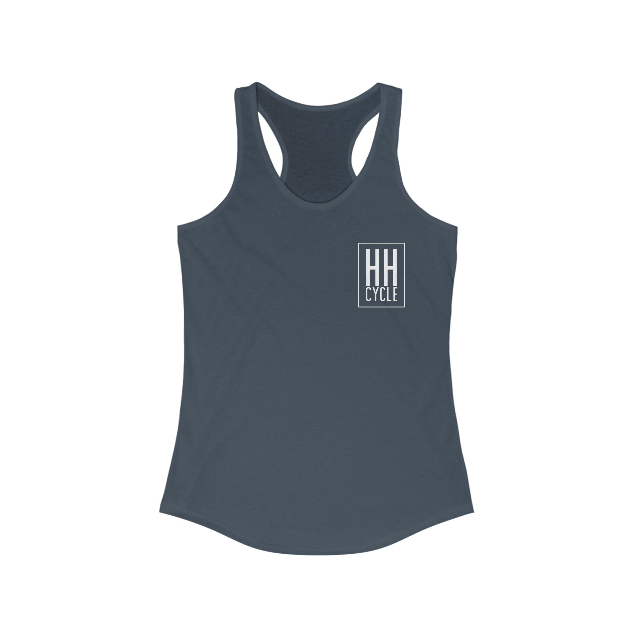 HH Cycle Burn and Box Logo Dark Colors - Women's Ideal Racerback Tank