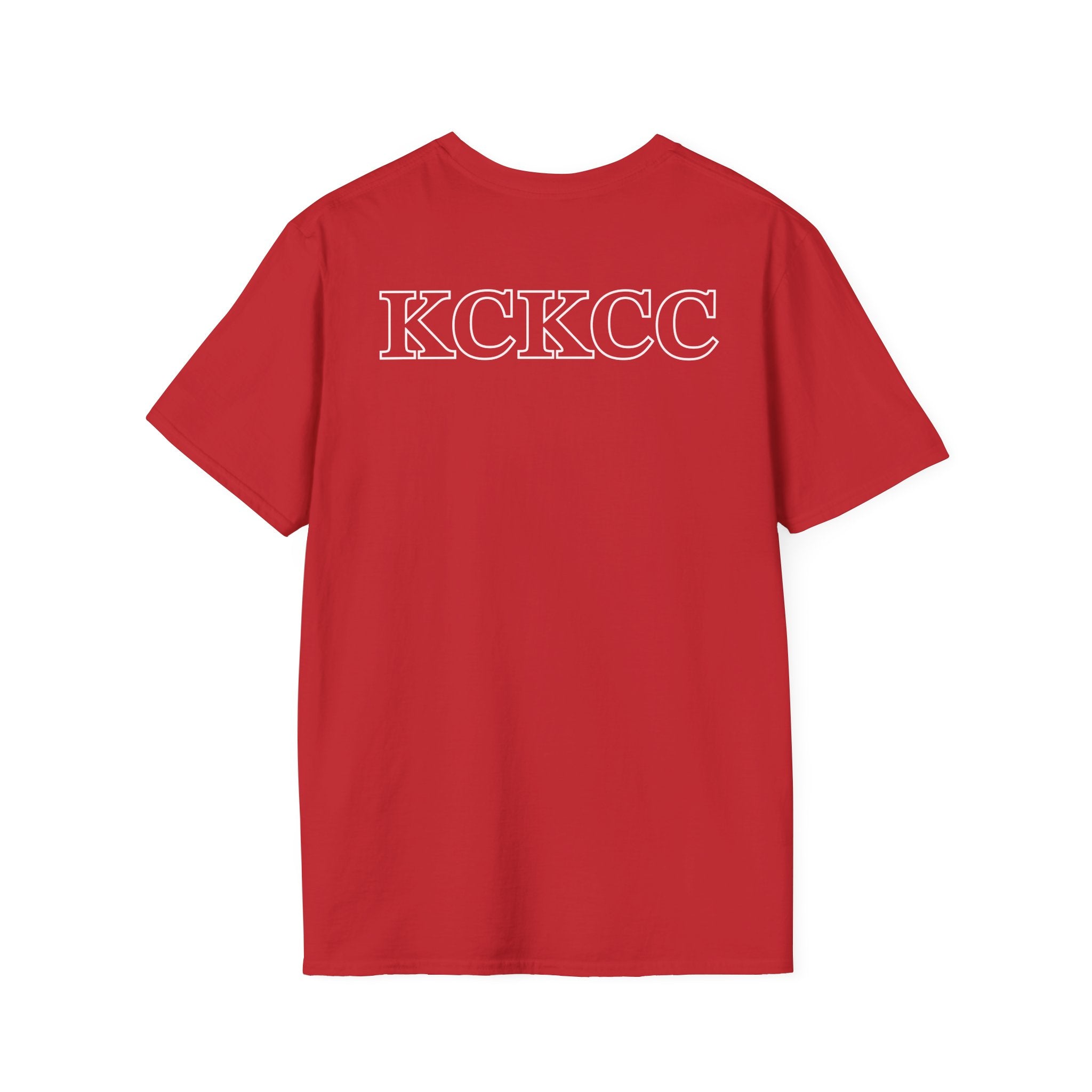 KCKCC Badge White outline - Gildan 64000 Unisex Softstyle T-Shirt