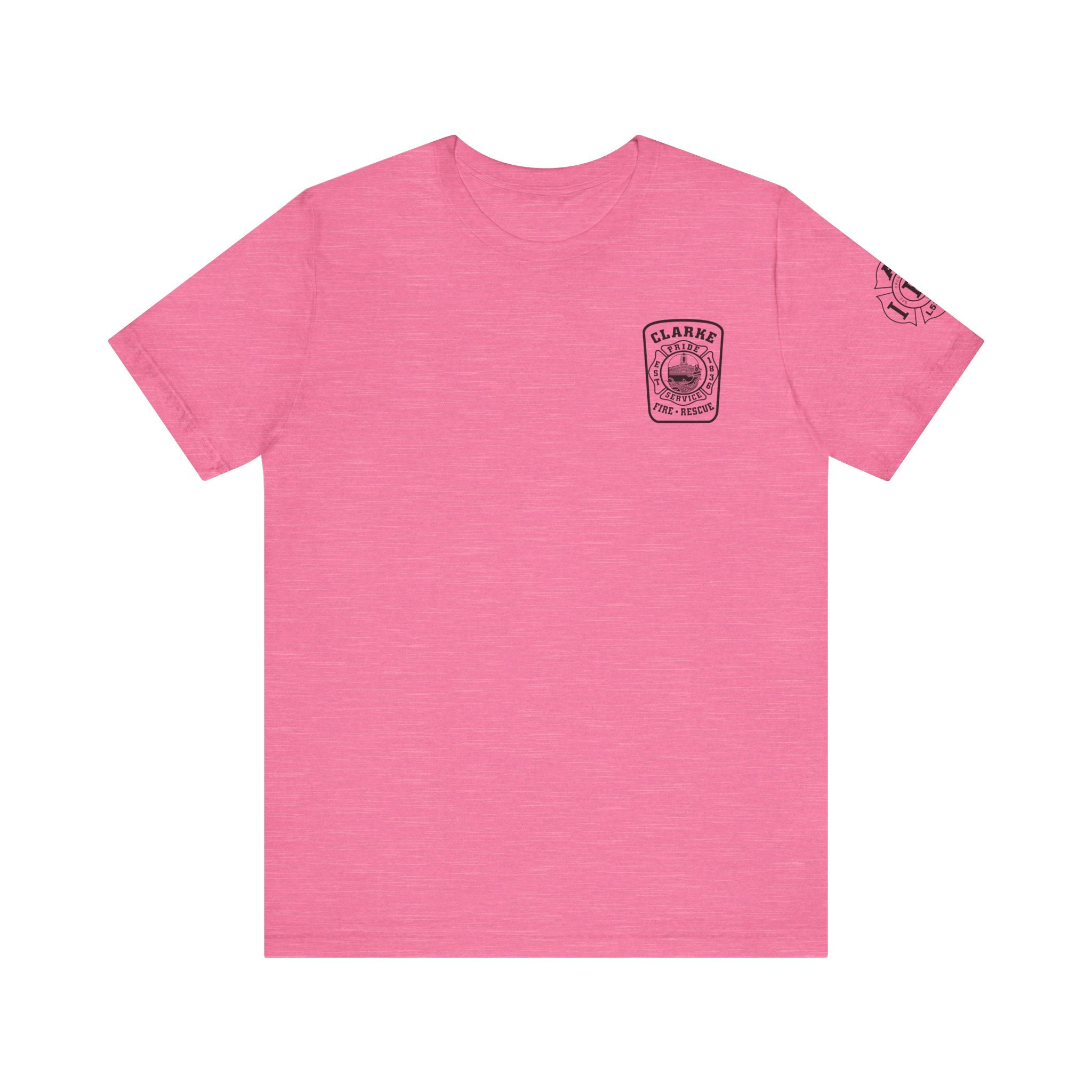 Clarke County Patch Fire Breast Cancer (Portion of Proceeds go to Local 5304) - Bella+Canvas Soft Jersey Cotton Unisex Tee