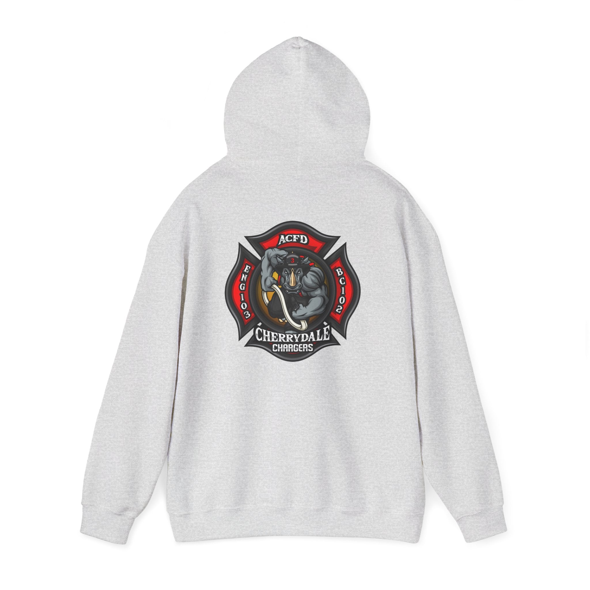 Arlington Station 3 Rhino Front/Back - Gildan Heavy Blend™ Hooded Sweatshirt