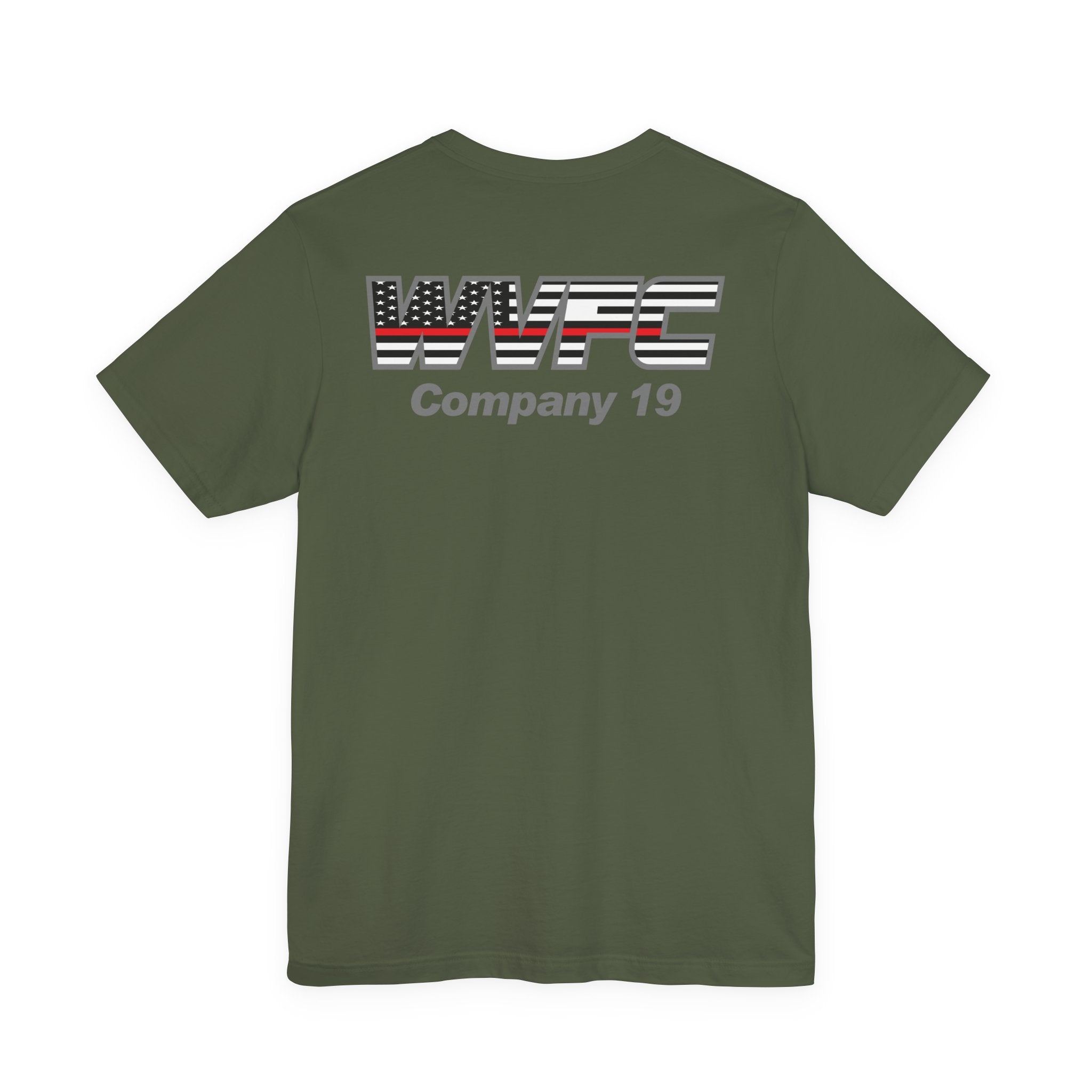 WVFC Goat Version 3 Red Line Flag Gray - Unisex Jersey Short Sleeve Tee