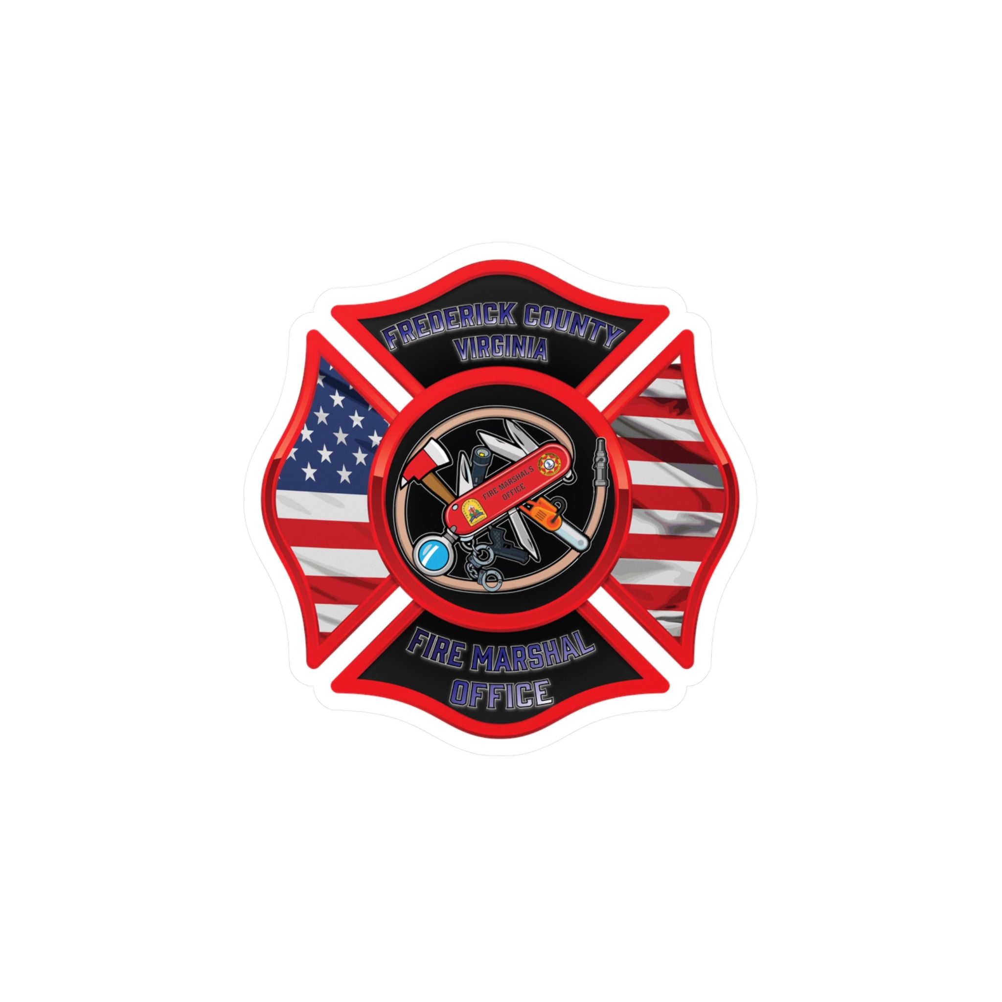 Kiss-Cut Vinyl Decals - Frederick County Fire Marshal