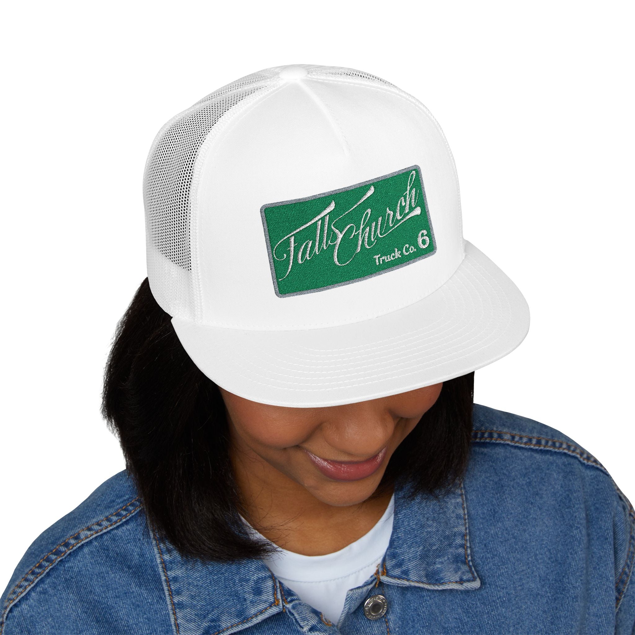 Arlington Falls Church Truck 6 - 5 Panel Trucker Cap (Embroidery)