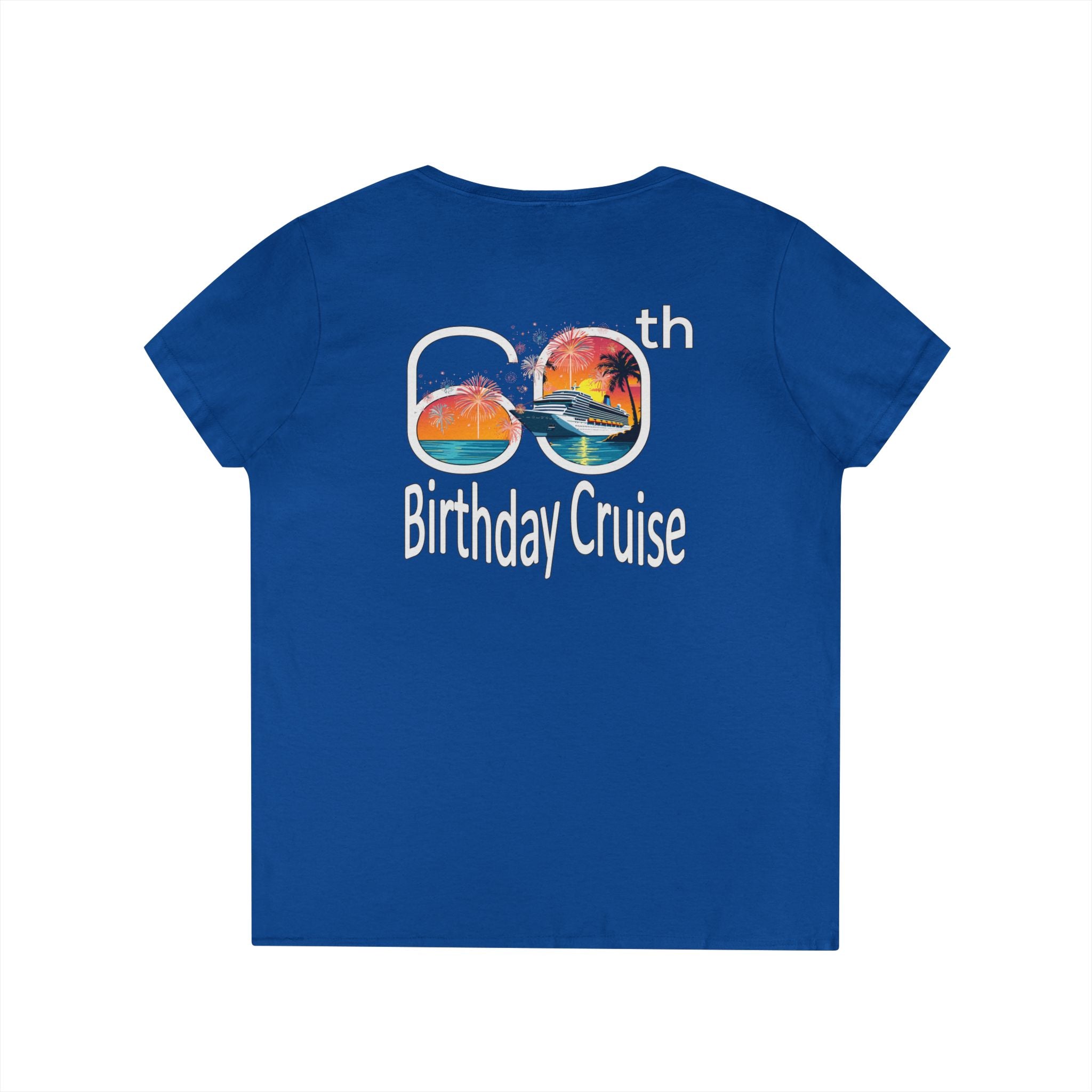 Renee Family Cruise colorful - Ladies' Cotton V-Neck T-Shirt