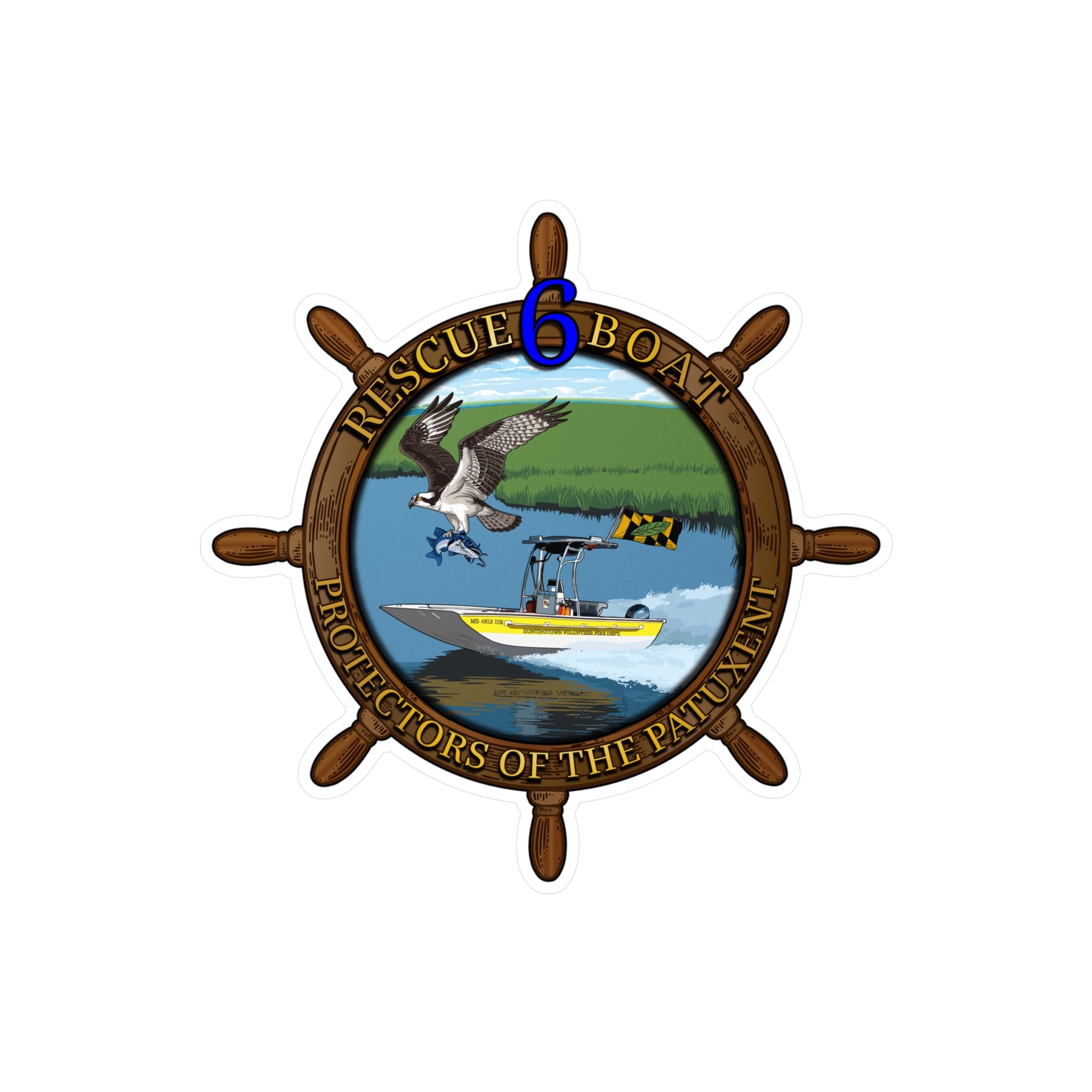 Kiss Cut Vinyl Decals - Huntingtown Vol. Fire Boat 6