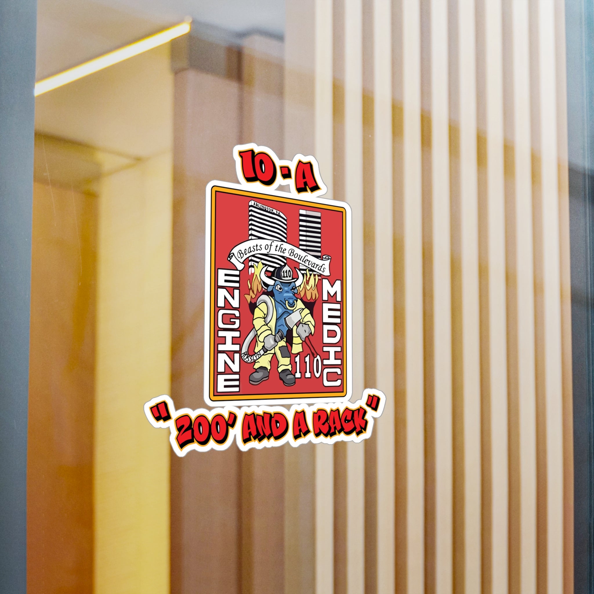 Kiss-Cut Vinyl Decals - Arlington Station 10 A-Shift