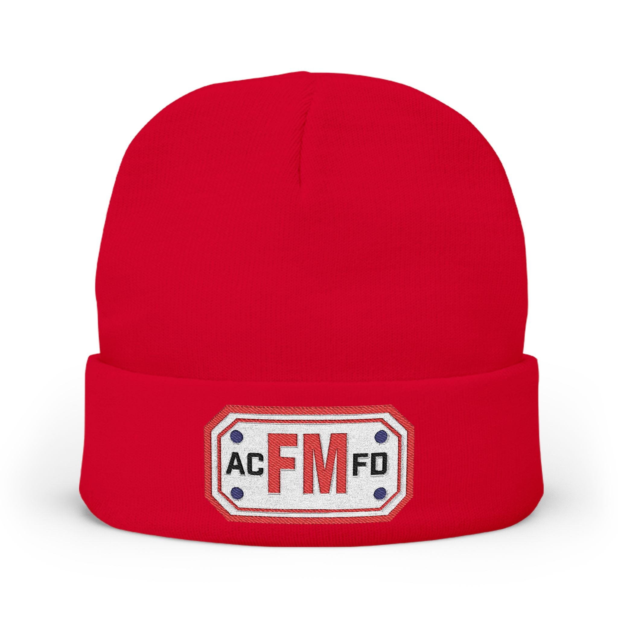Arlington Fire Marshal Red - Knit Beanie (Embroidery)
