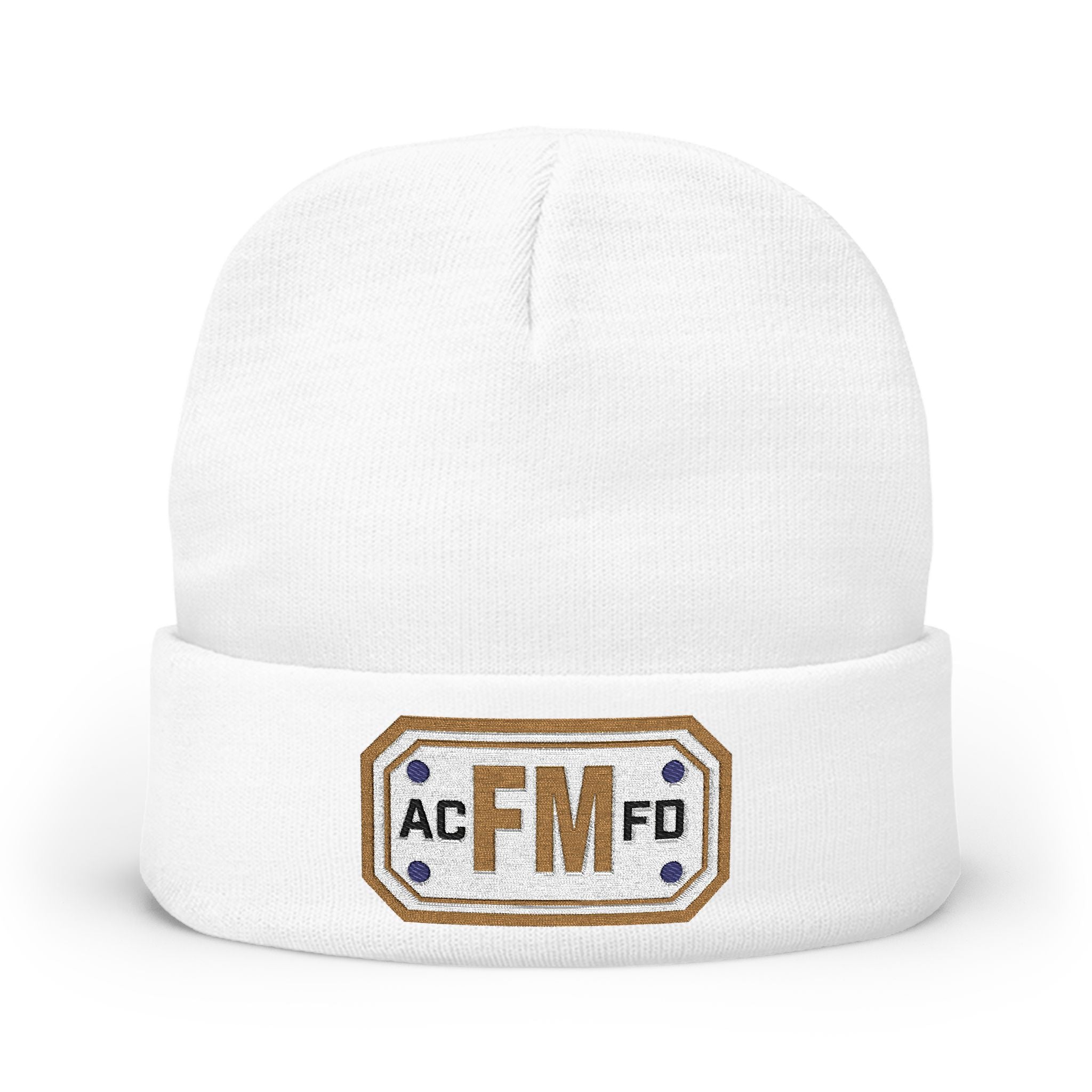 Arlington Fire Marshal Gold - Knit Beanie (Embroidery)