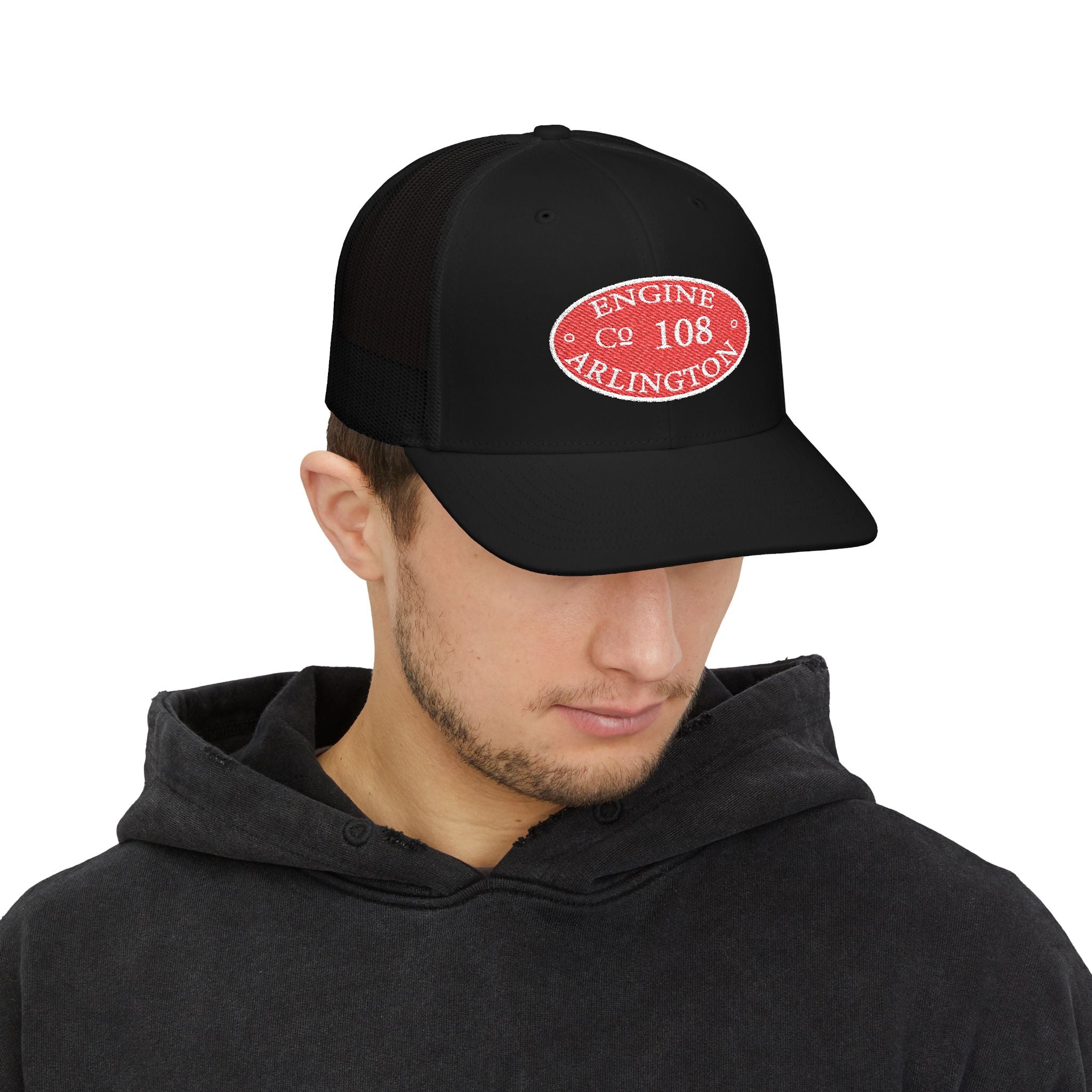 Arlington Engine 8 Circle Patch - (Richardson 112 Style Hat) Snapback Trucker