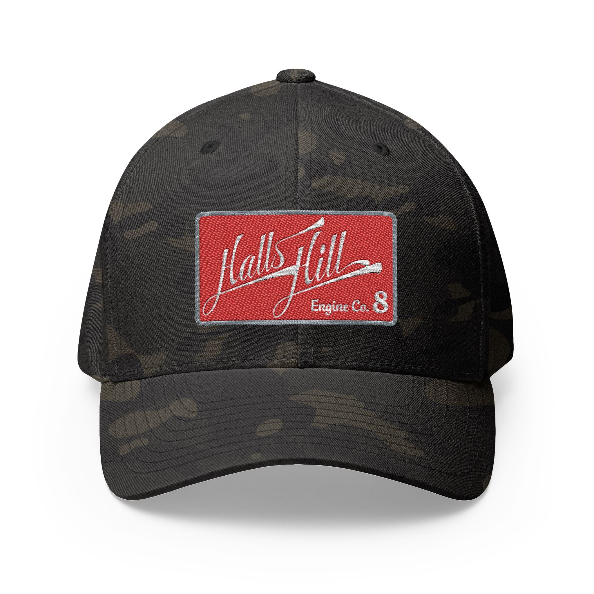 Arlington Halls Hill Engine 8 - FLEXFIT Closed-Back Structured Cap (Embroidery)