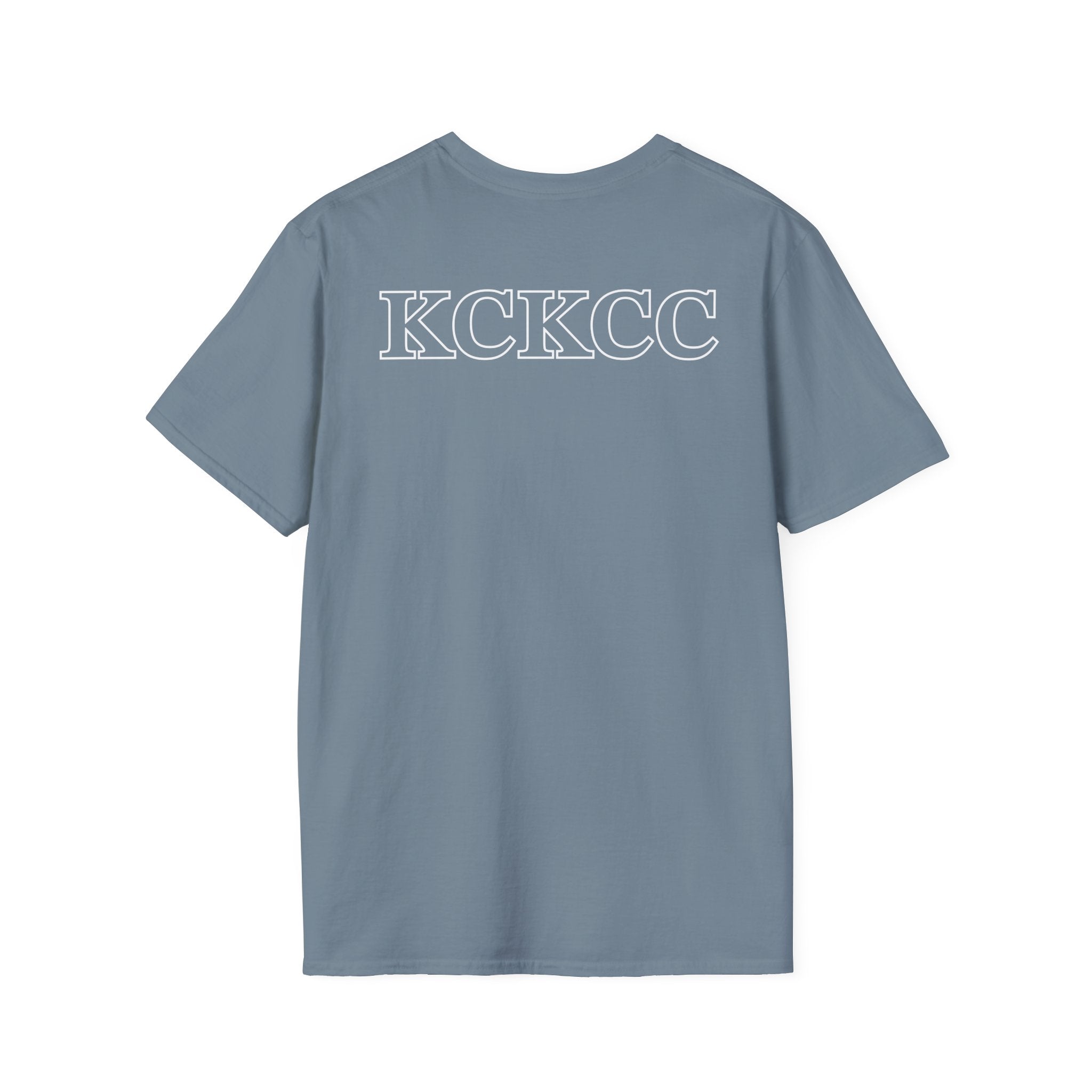 KCKCC Badge White outline - Gildan 64000 Unisex Softstyle T-Shirt