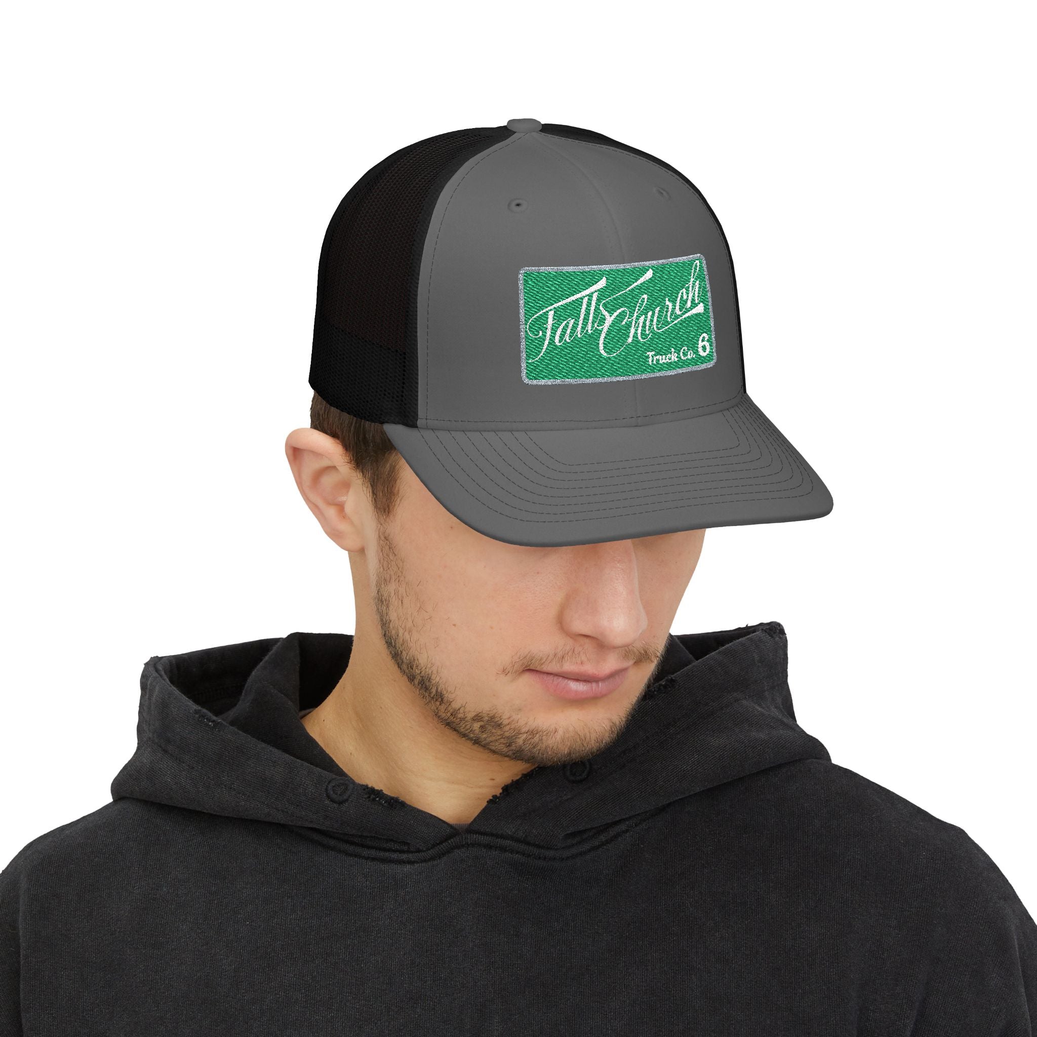 Falls Church sample - Snapback Trucker Cap (Embroidery) Richardson 112 Style Hat