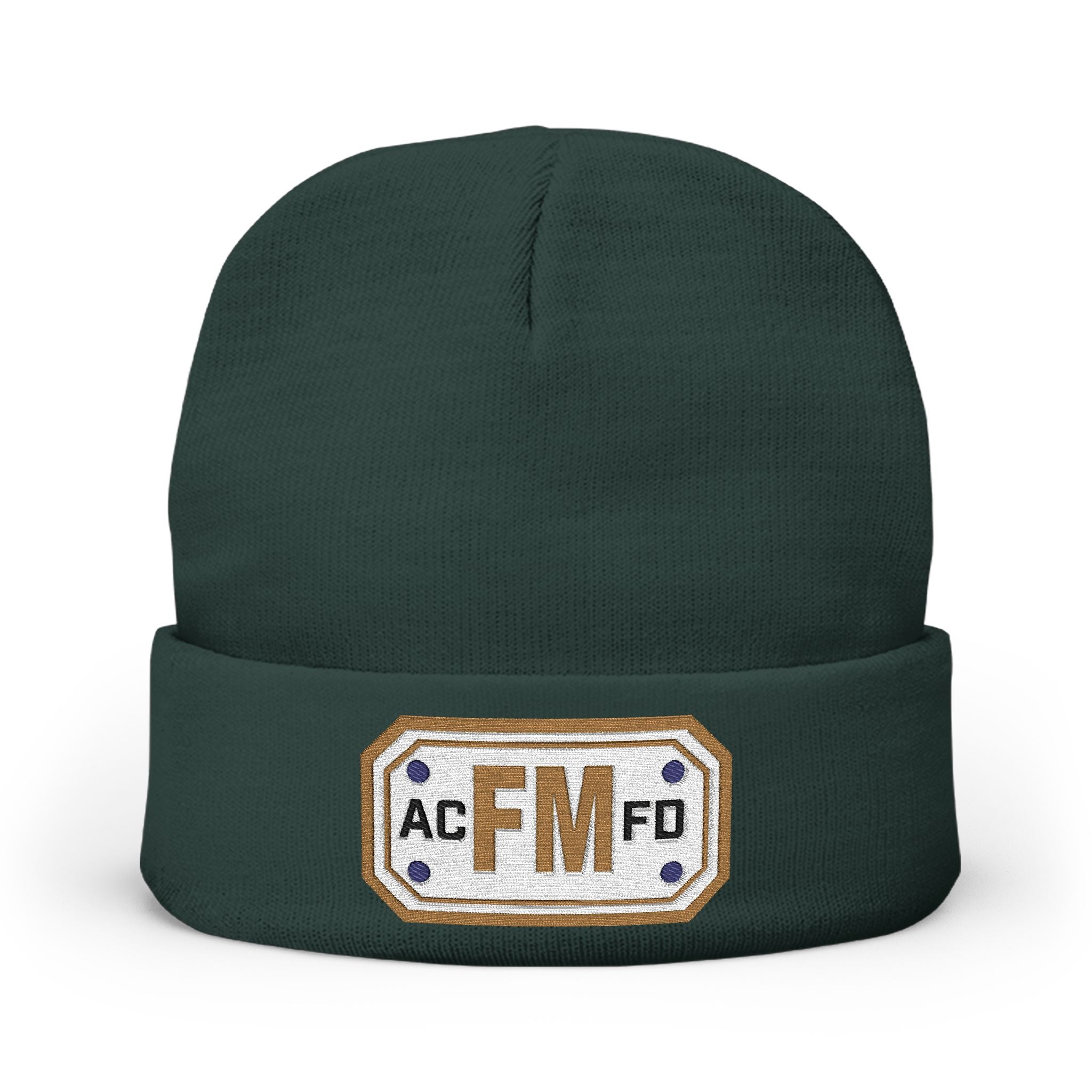 Arlington Fire Marshal Gold - Knit Beanie (Embroidery)