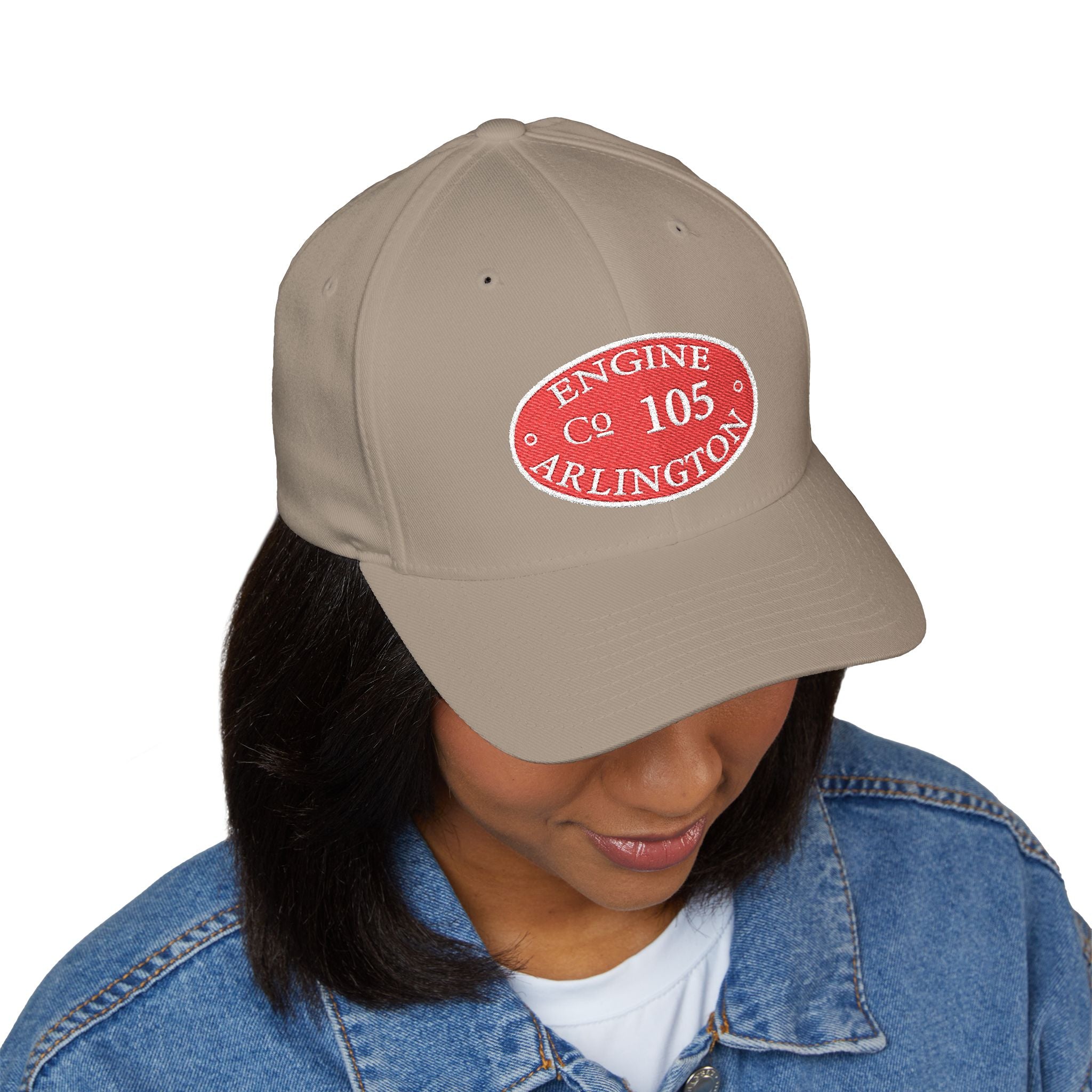 Arlington Engine 5 Circle Patch - FLEXFIT Closed-Back Structured Cap (Embroidery)