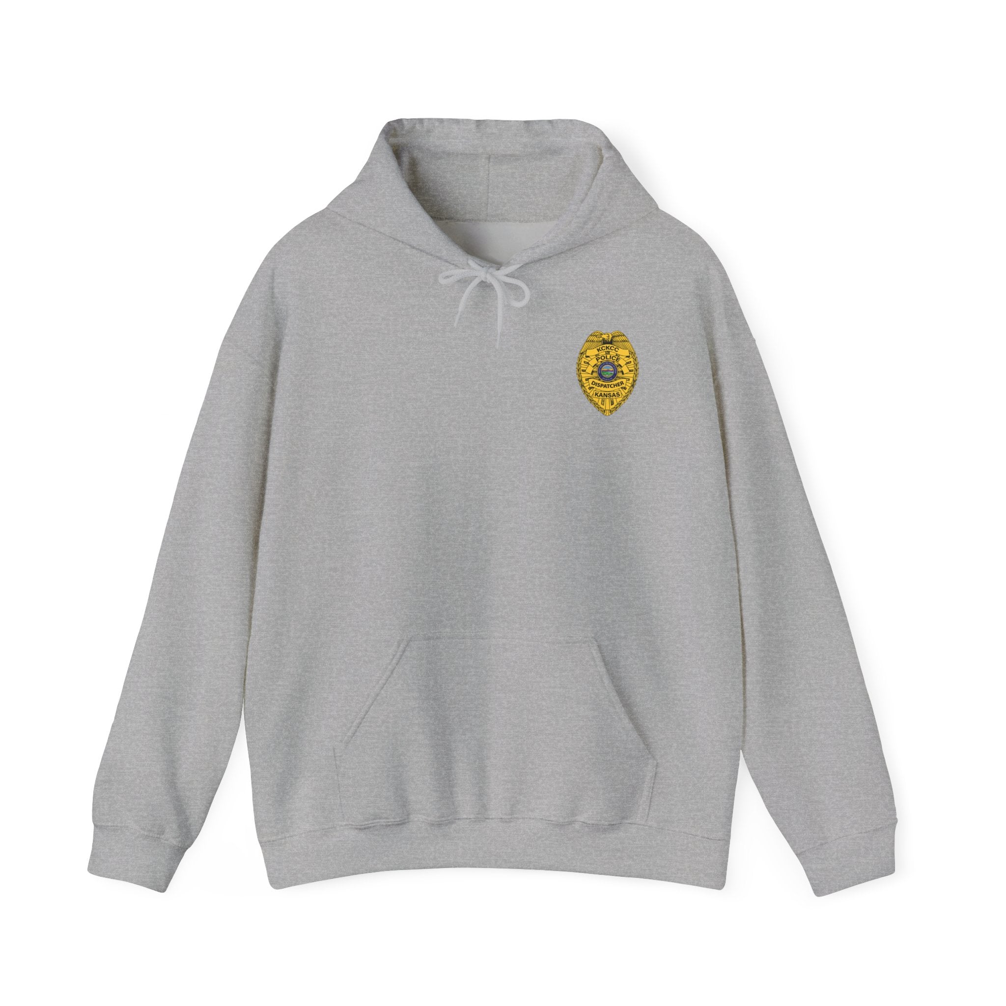 Kansas City College Police Dispatcher Badge - Unisex Heavy Blend™ Hooded Sweatshirt