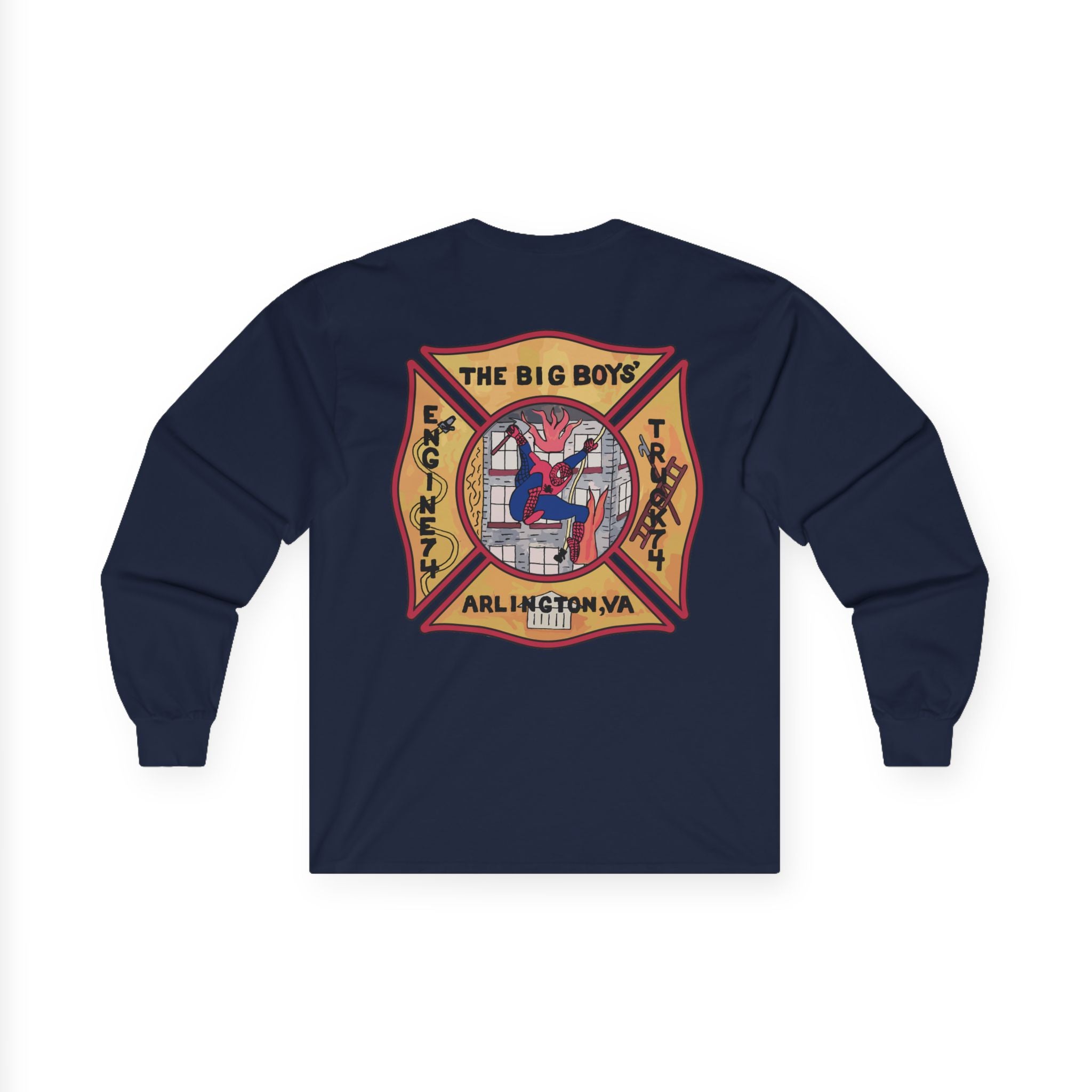 ACFD Truck 74 Old School Spider Shirt  - Unisex Ultra Cotton Long Sleeve Tee