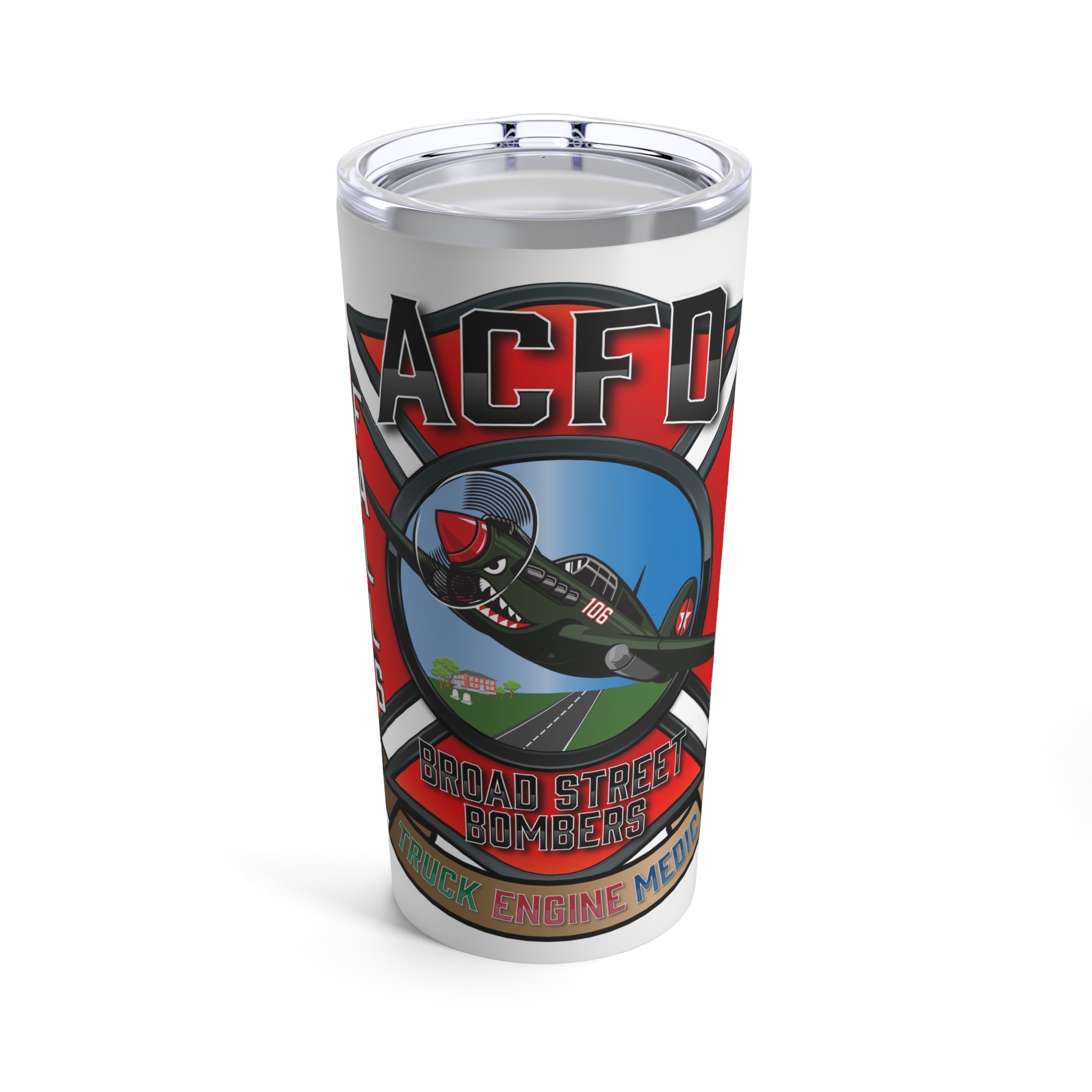 White Red Station 6 Broad Street Bombers Tumbler 20oz
