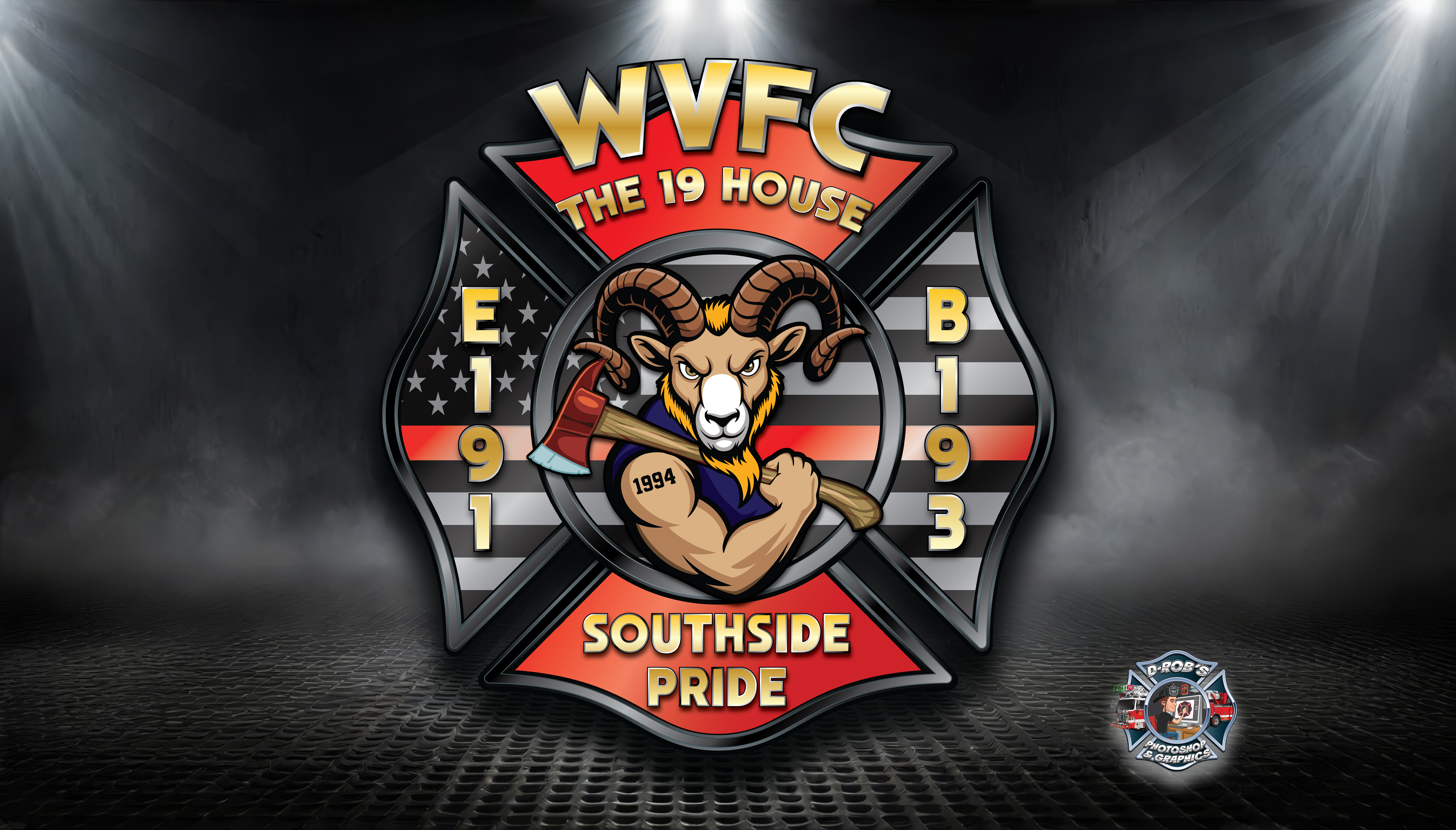 WVFC Goat Version 2 US Flag - Unisex Jersey Short Sleeve Tee