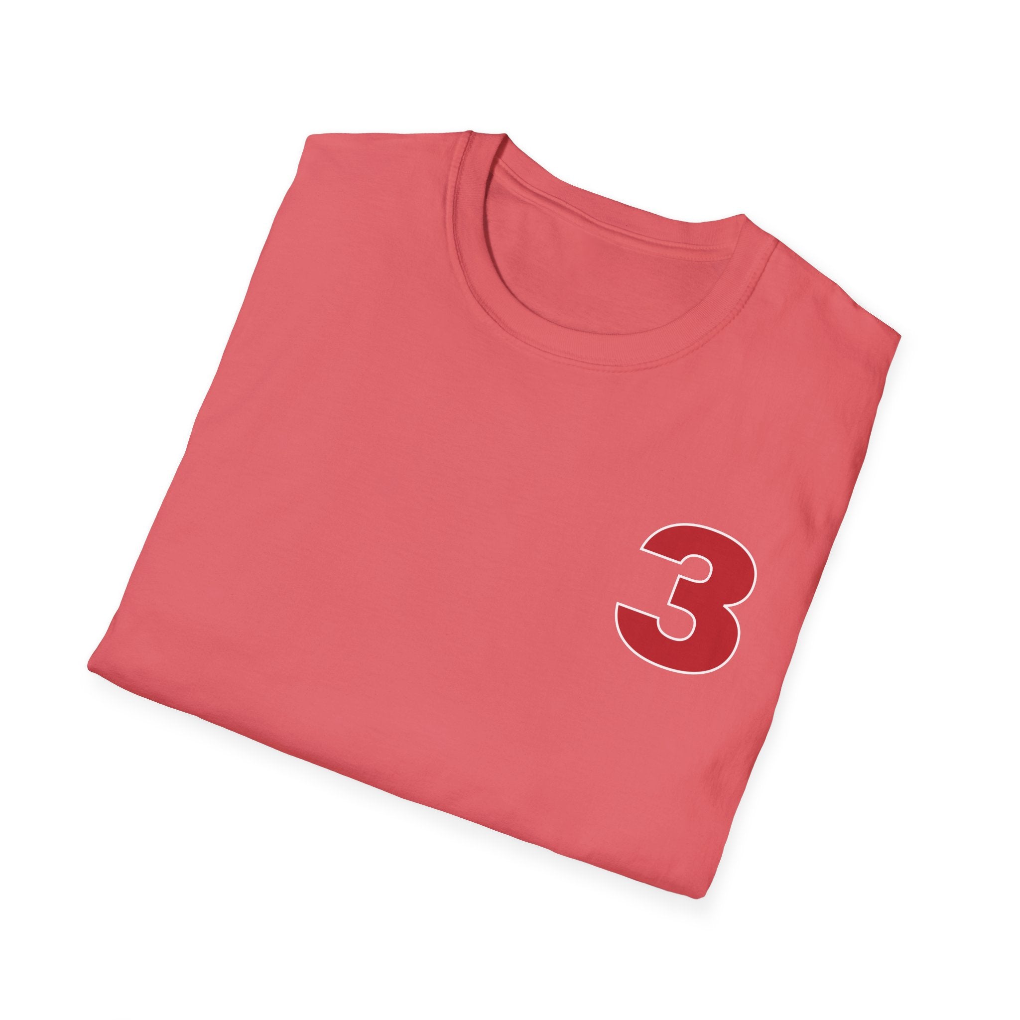 Station 3 front / Rhino back Logo - Gildan Soft Cotton Softstyle T-Shirt