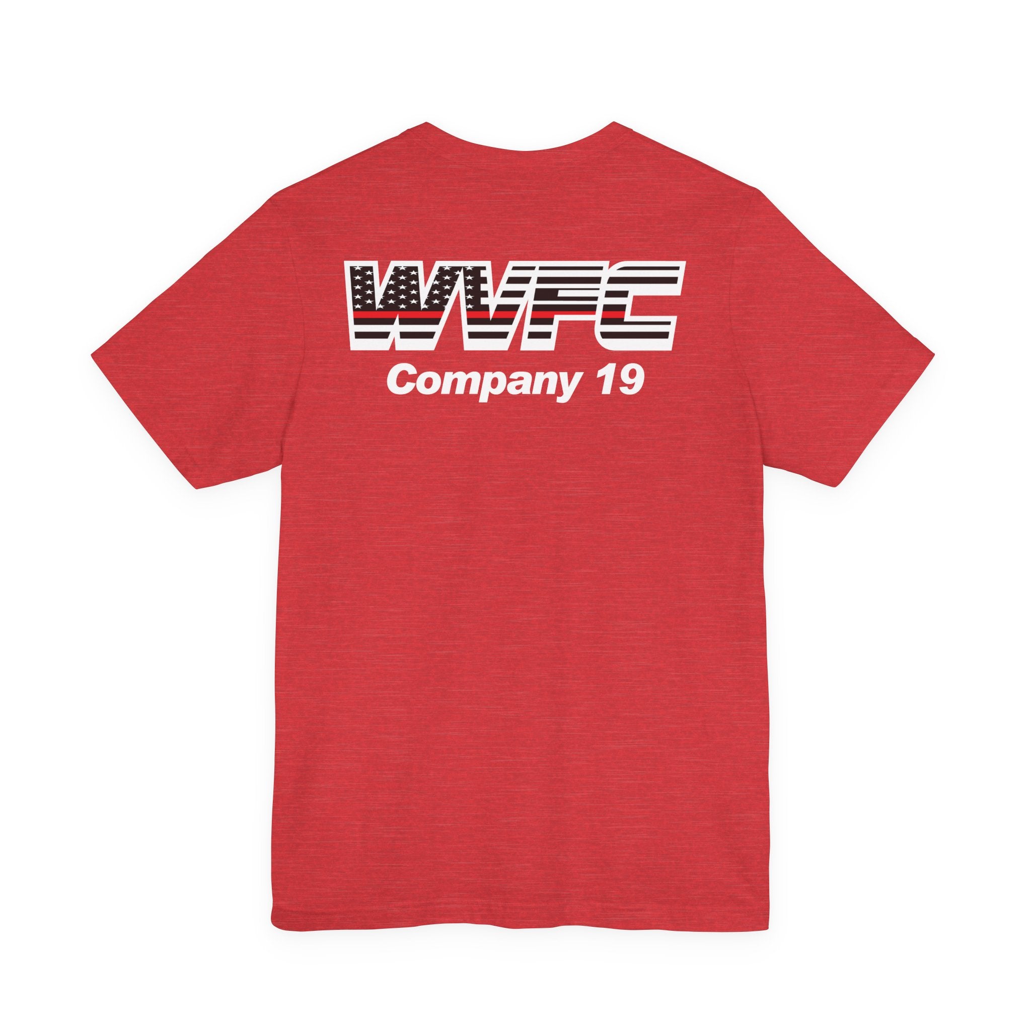 WVFC Goat Logo 2 Version 3 Red Line Flag - Unisex Jersey Short Sleeve Tee