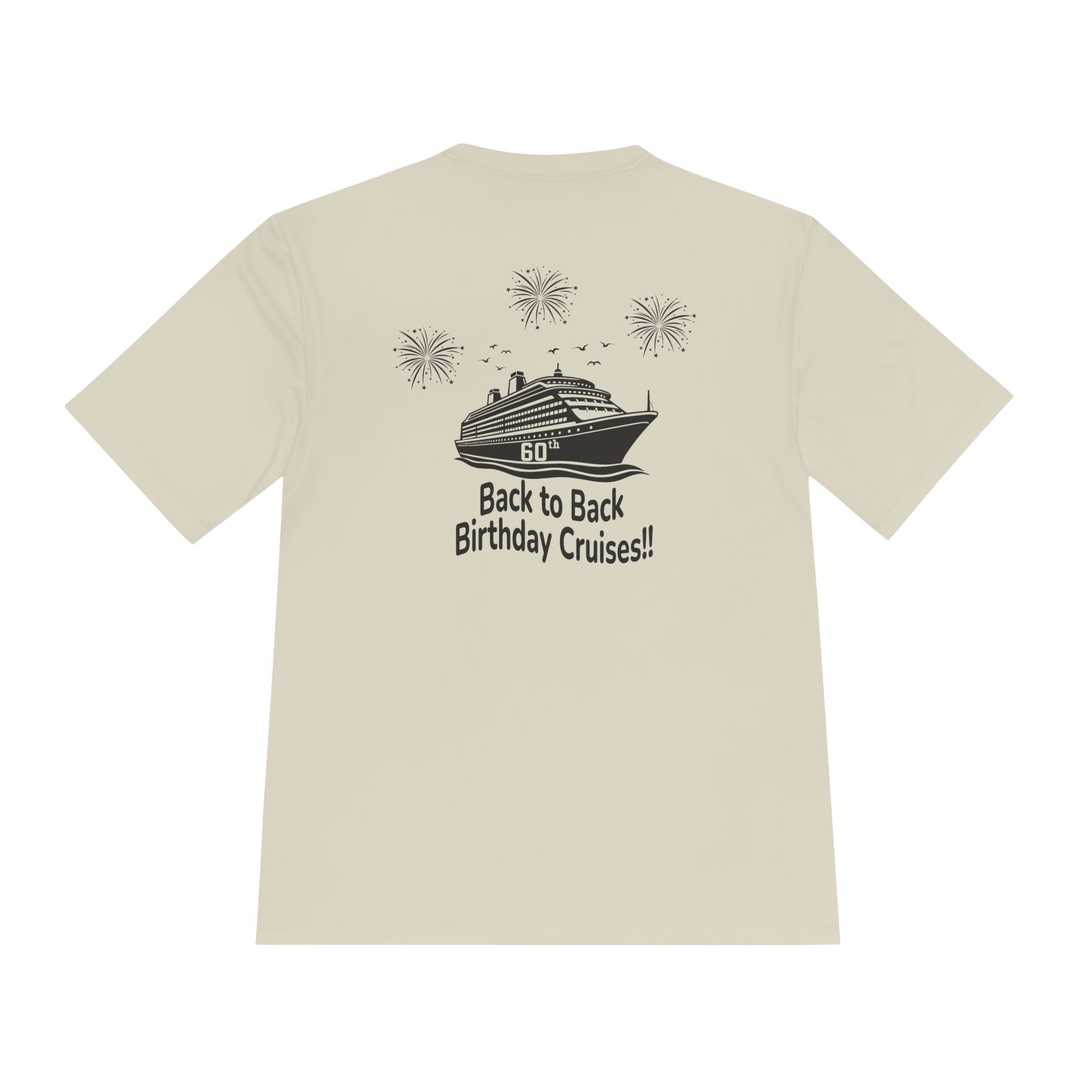 Diane Birthday Cruise Black Text - Unisex Moisture Wicking Tee