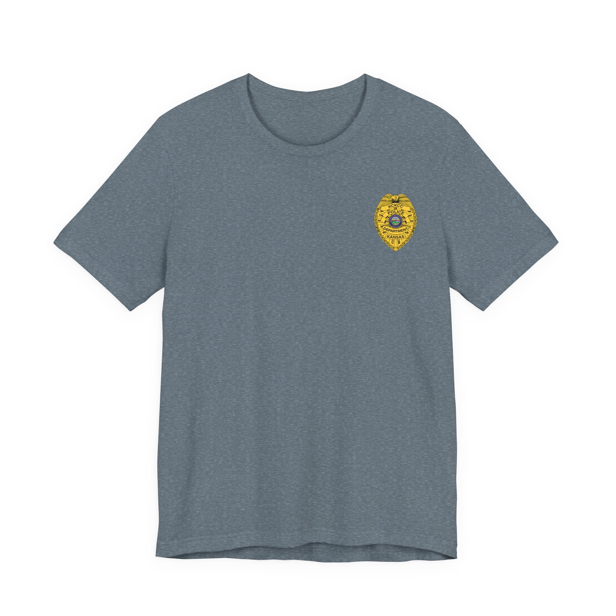 KCKCC Police Department Shirt NoBack - Unisex Jersey Short Sleeve Tee