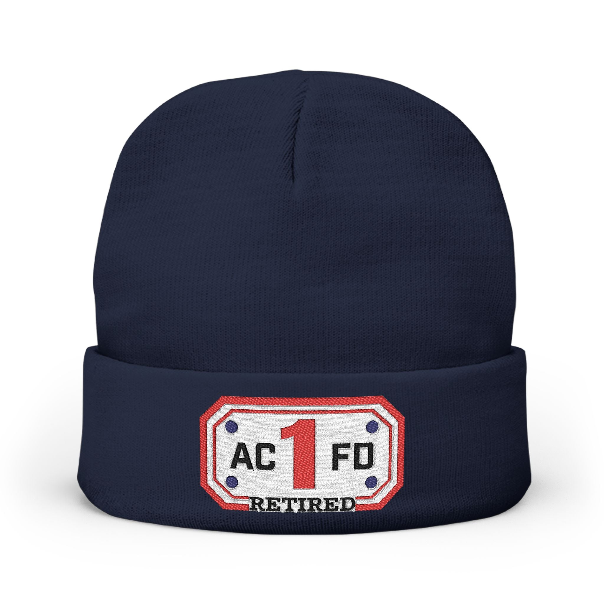 Retired Arlington Engine 1 - Knit Beanie (Embroidery)