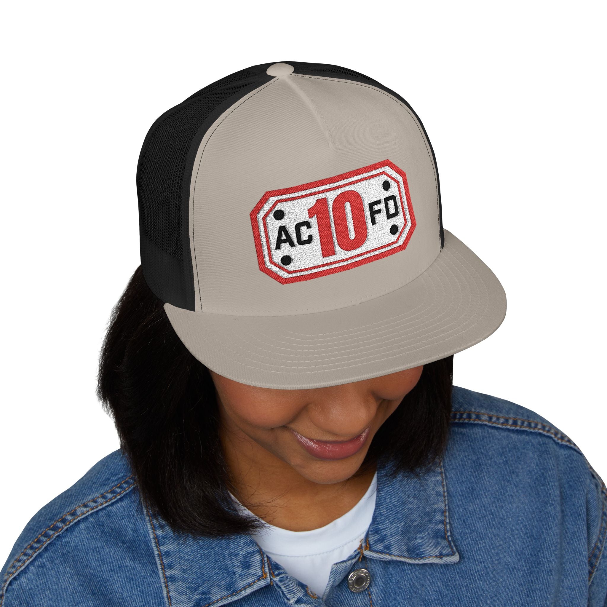 Arlington Engine 10 (requested different style hat) - 5 Panel Trucker Cap (Embroidery)