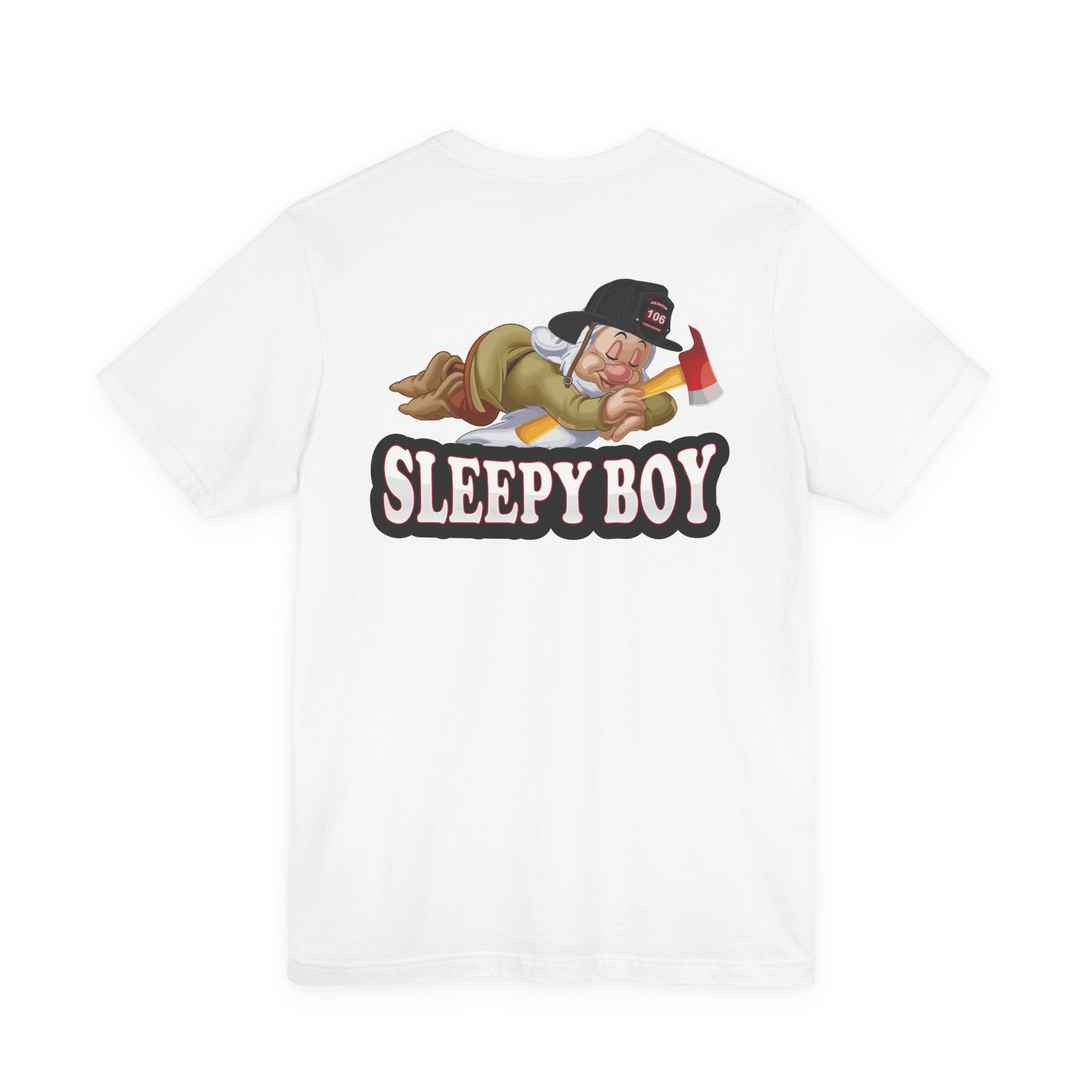 Sleepy Boy Firefighter - Heavy Cotton Unisex Tee -