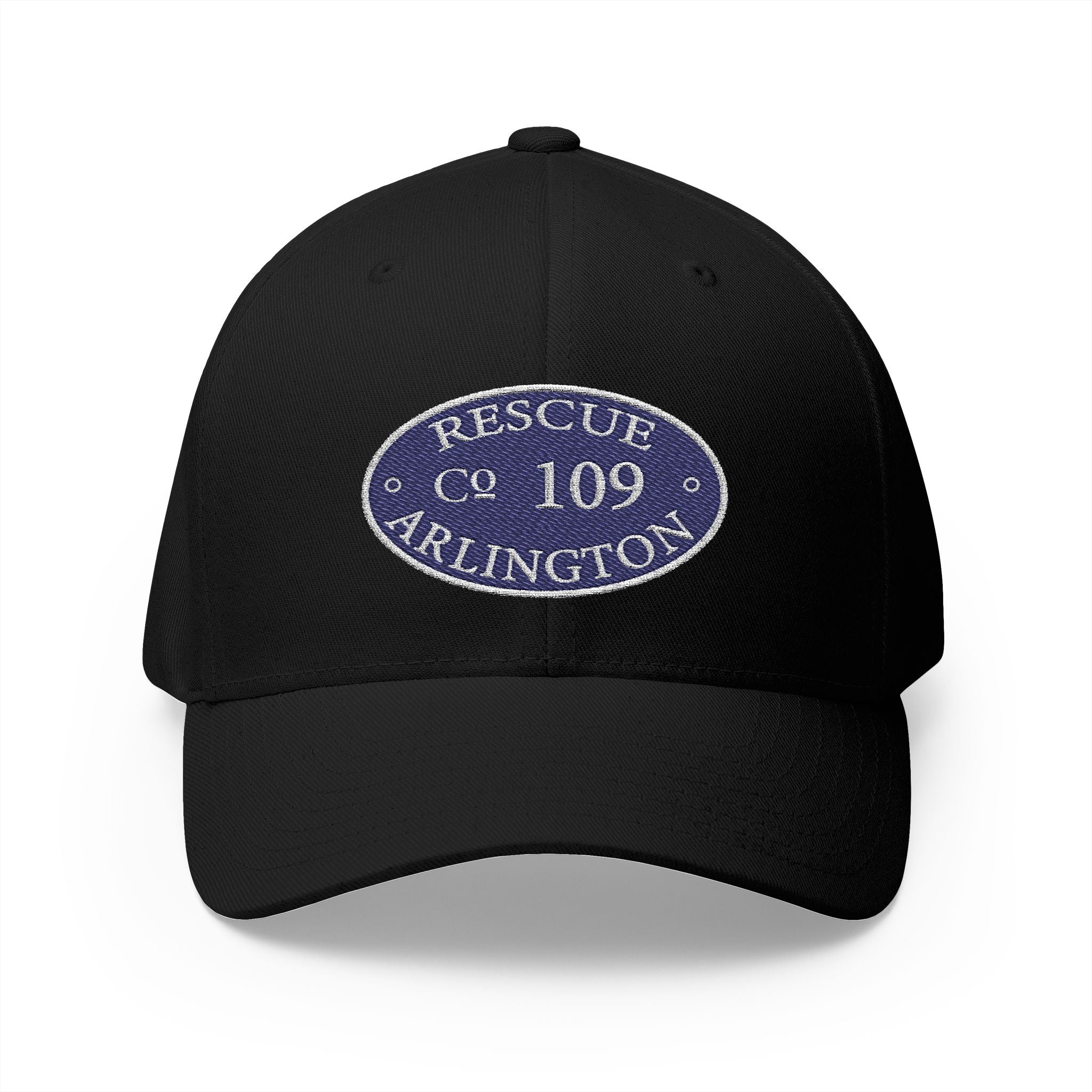 Arlington Rescue 9 Circle Patch - FLEXFIT Closed-Back Structured Cap (Embroidery)