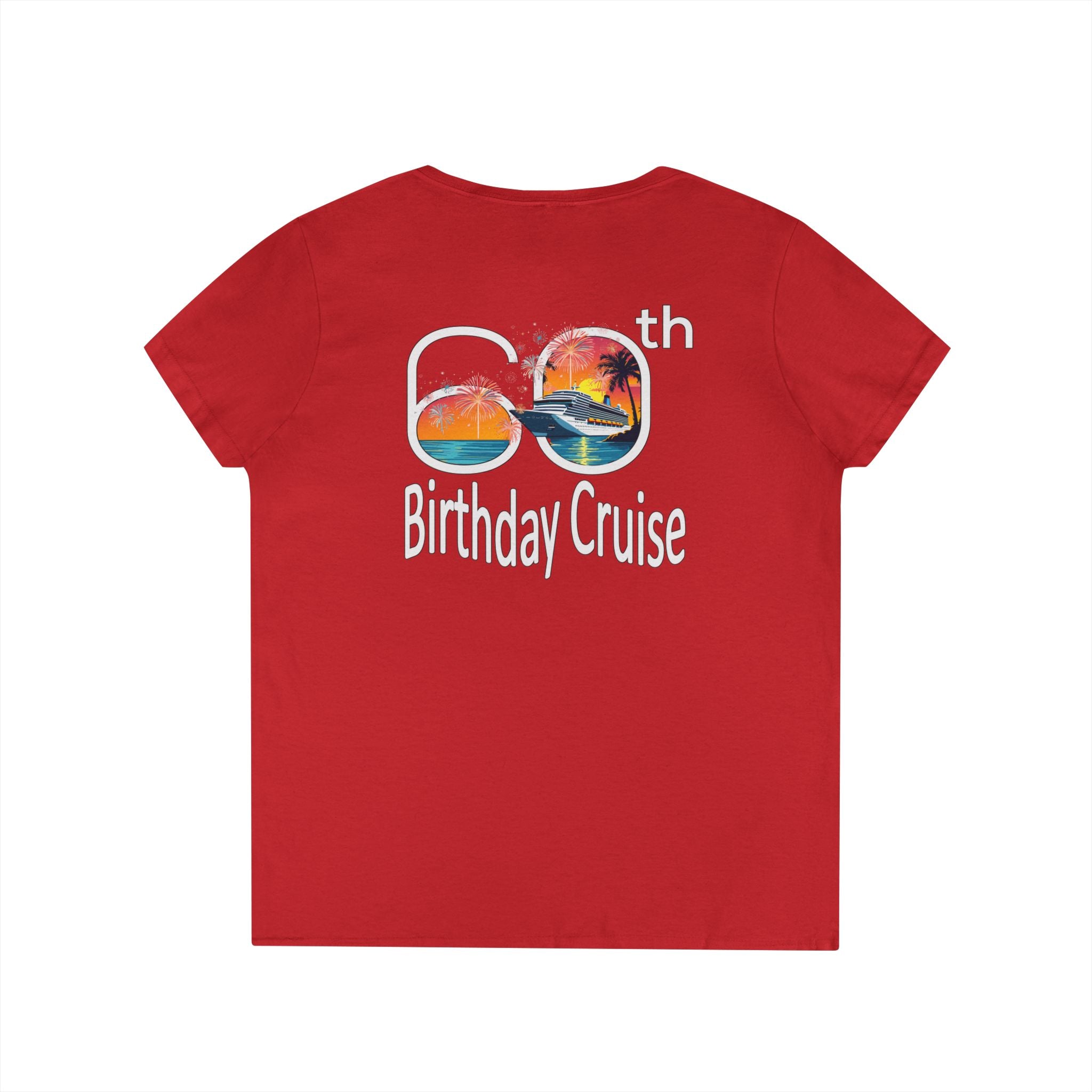 Renee Family Cruise colorful - Ladies' Cotton V-Neck T-Shirt