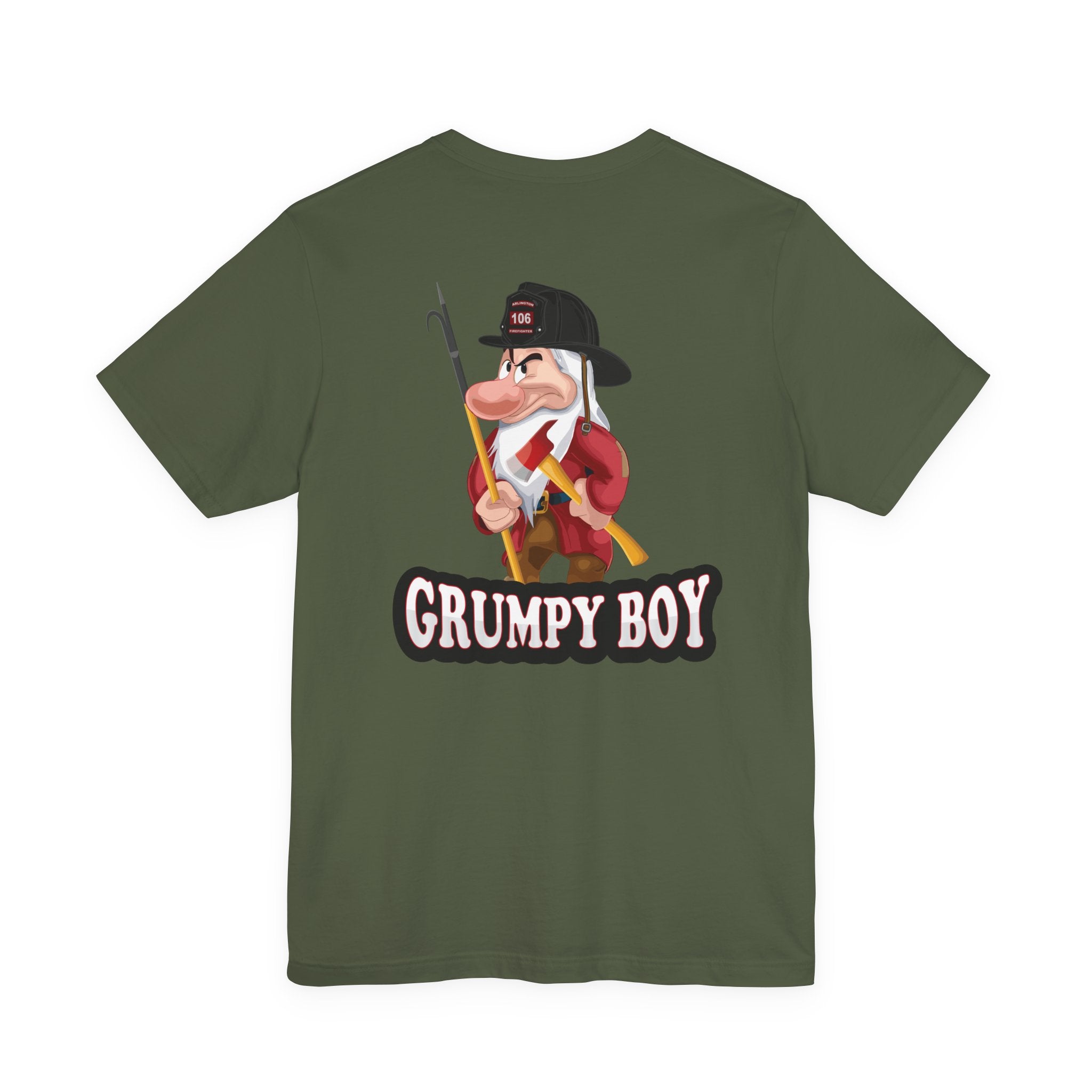 Grumpy Boy Firefighter - Heavy Cotton Unisex Tee -