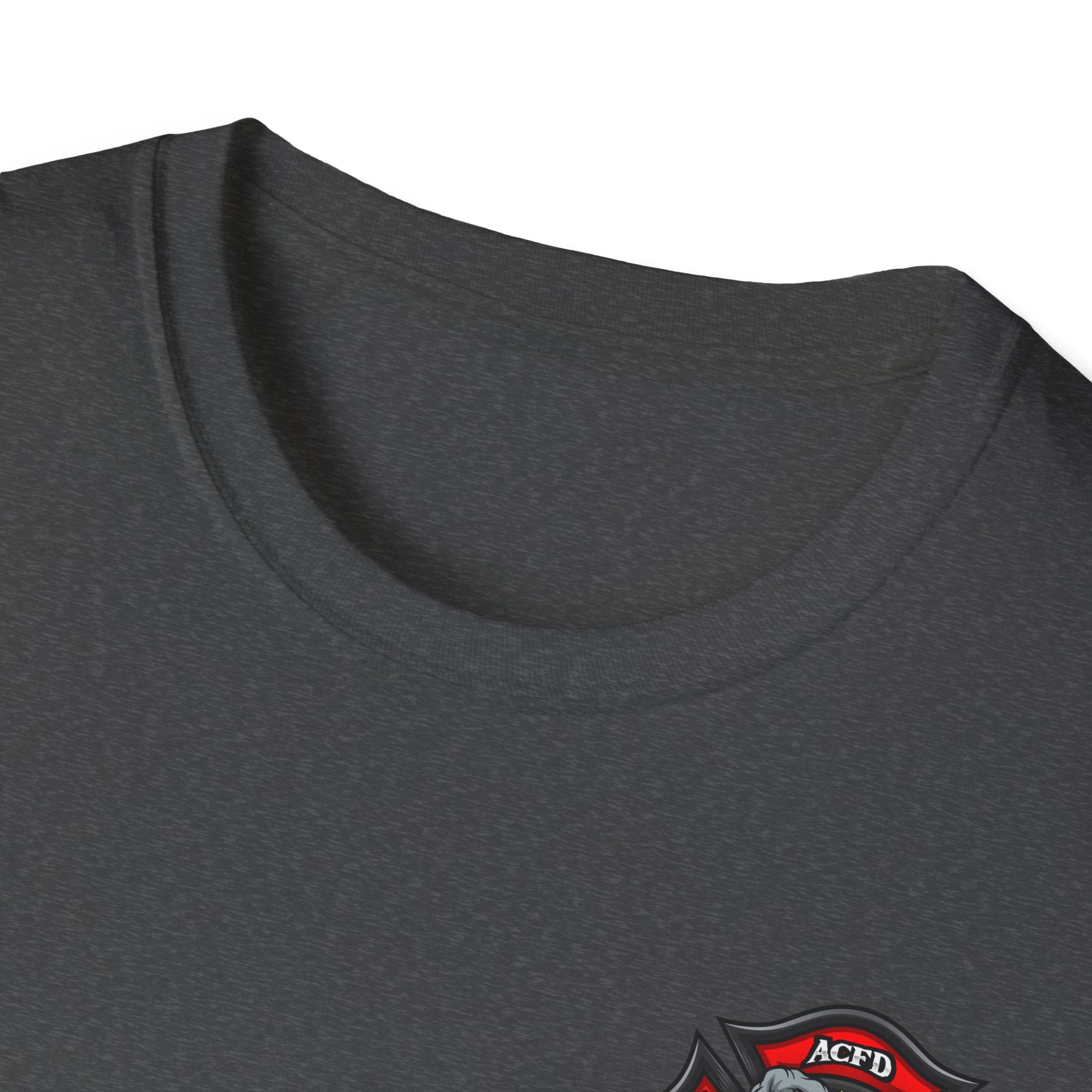 Station 3 Rhino Logo Firefighter Back - Gildan Soft Cotton Softstyle T-Shirt