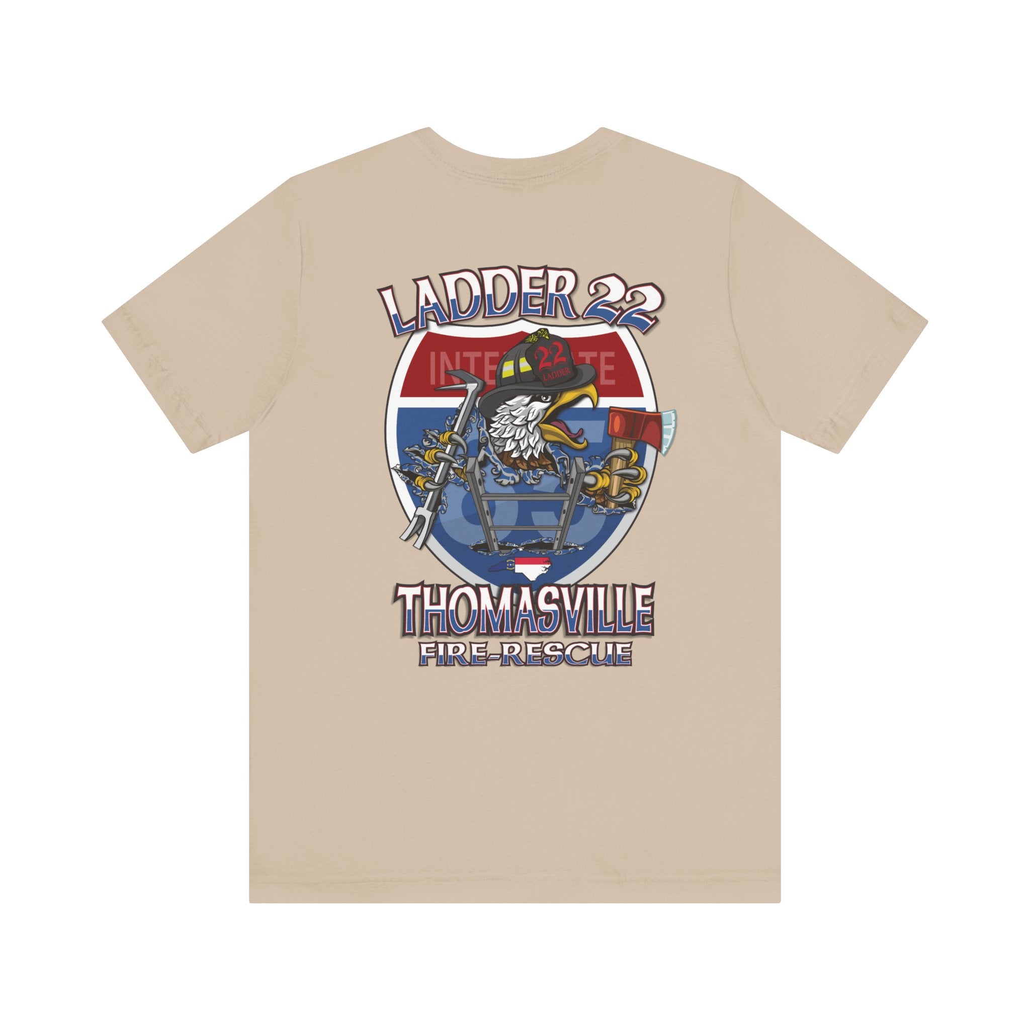 Thomasville Fire NC Ladder 22 - Bella+Canvas Soft Unisex Tee