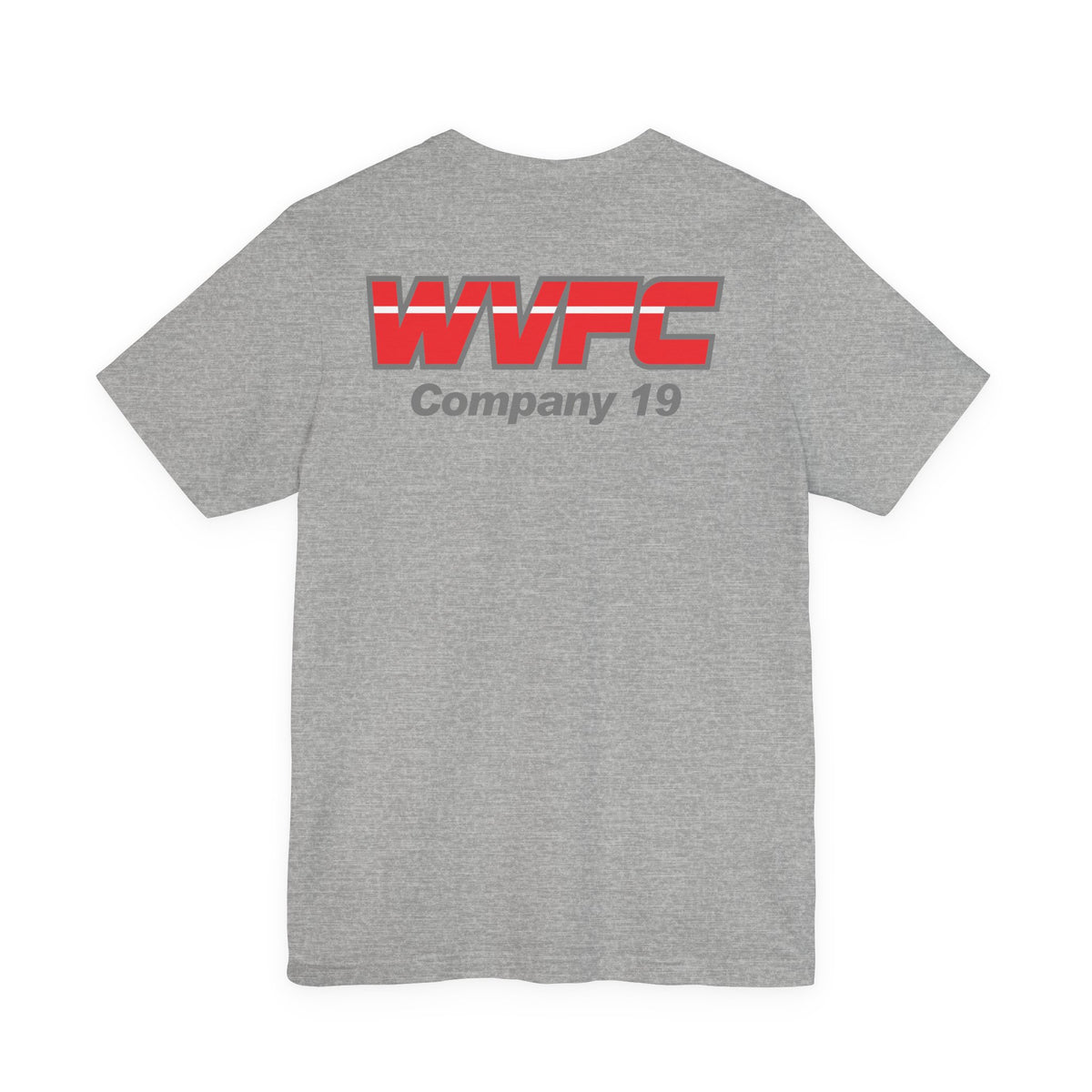 WVFC FD Logo gray Red back Gray - Unisex Jersey Short Sleeve Tee