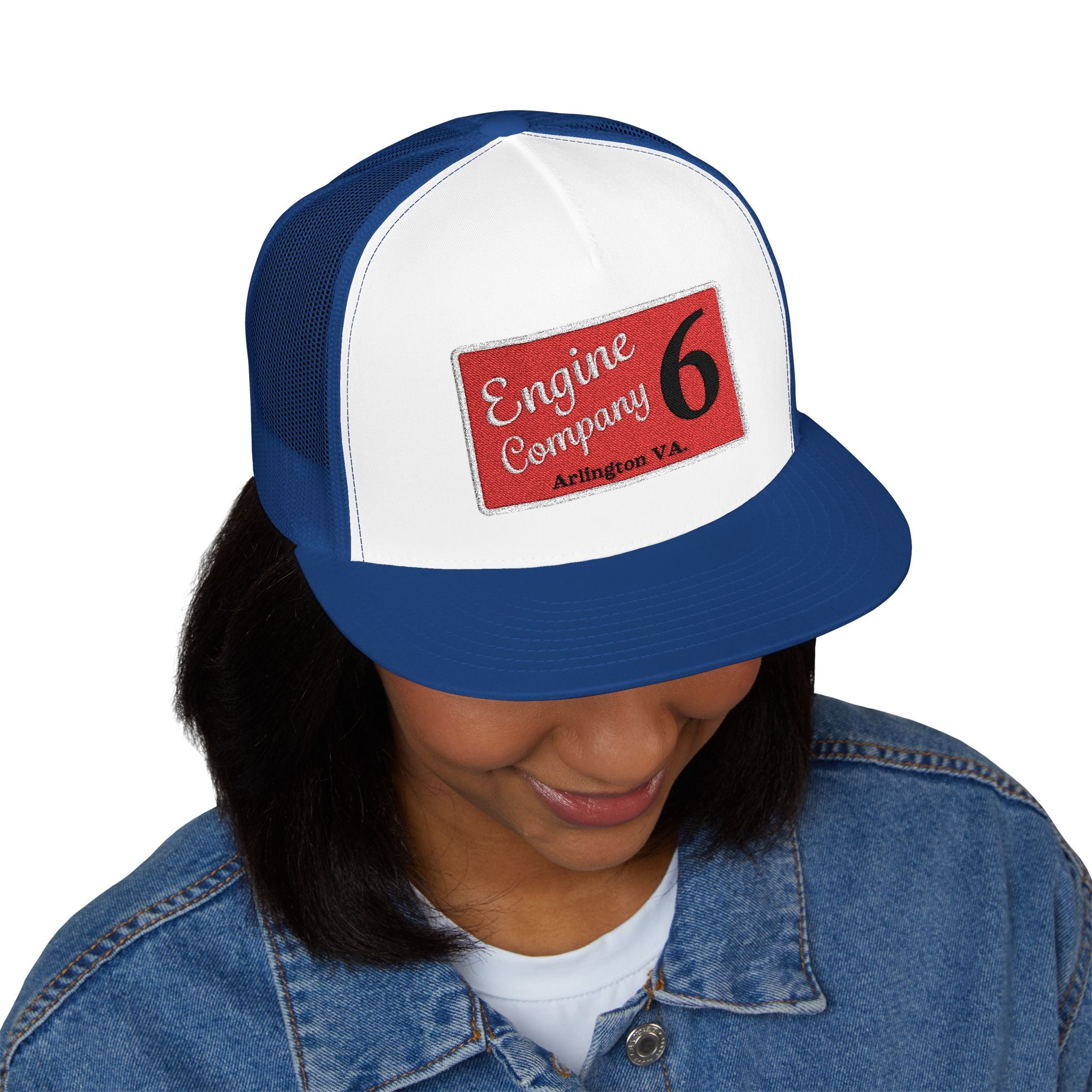 Arlington Engine Company 6 - 5 Panel Trucker Cap (Embroidery)