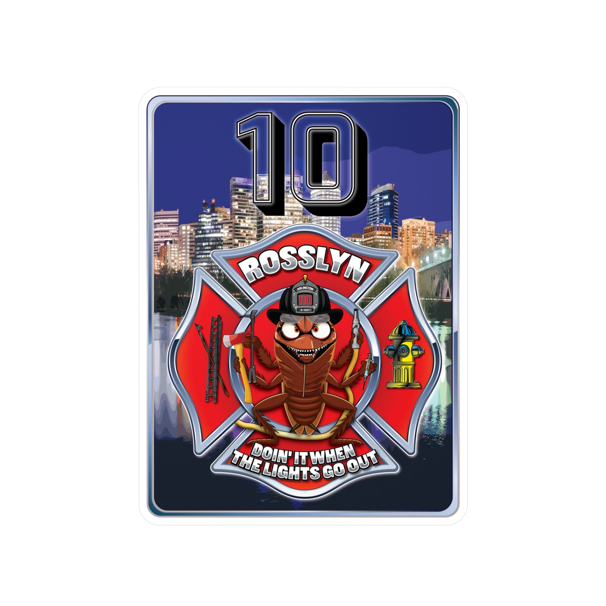 Kiss-Cut Vinyl Decals - Arlington Station 10 B-Shift