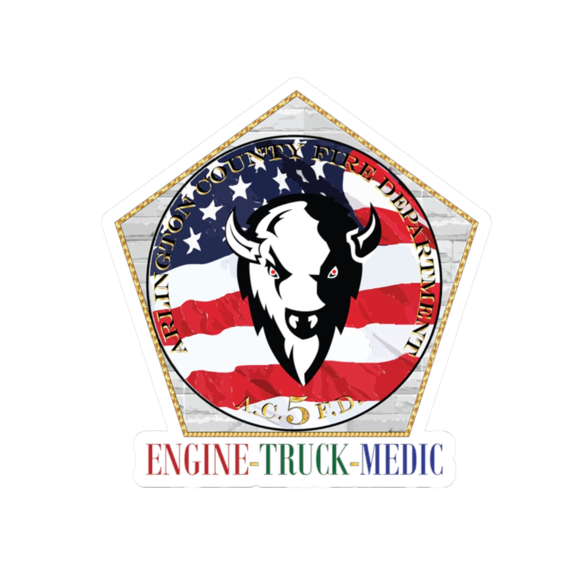 Station 5 Arlington Kiss-Cut Stickers