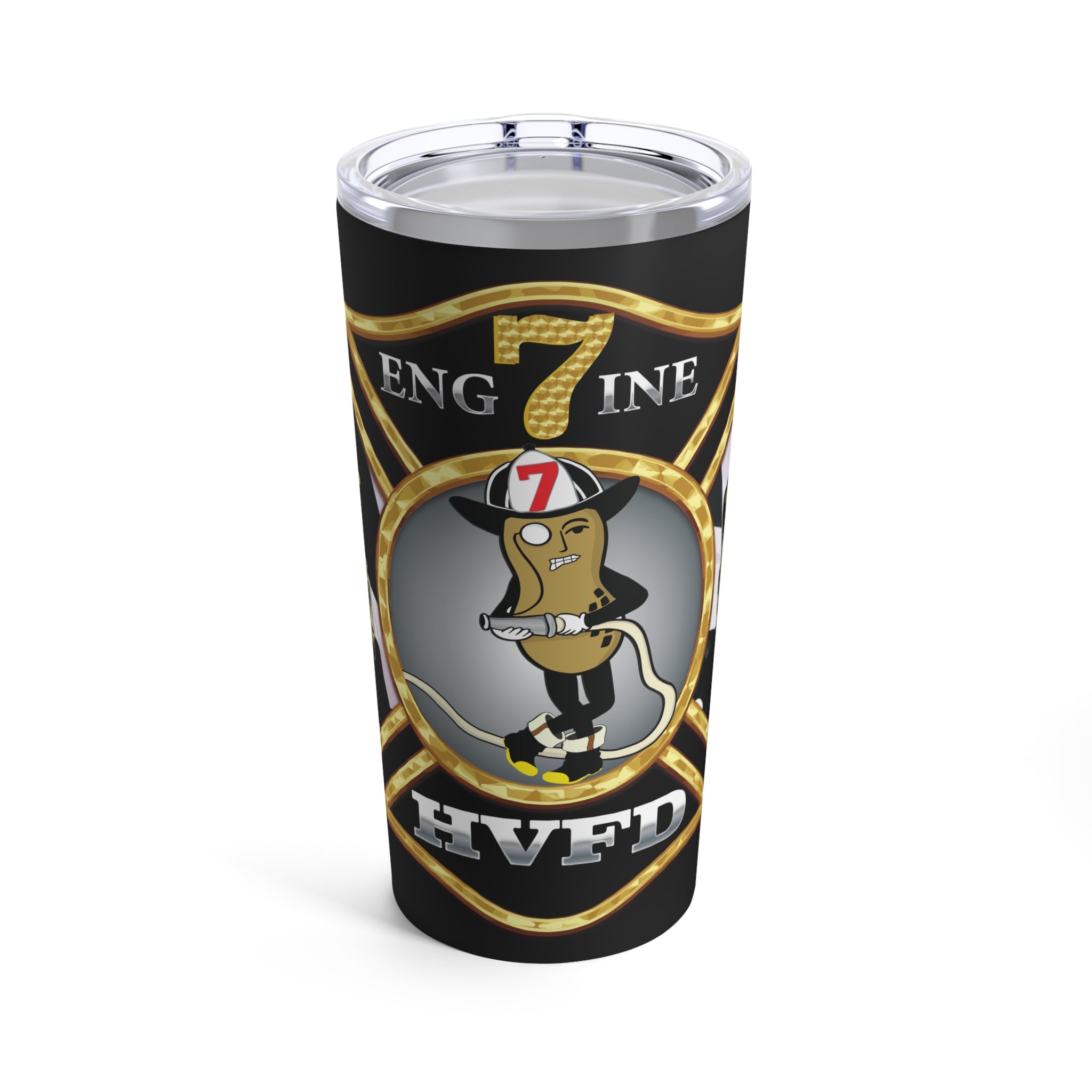 BlackTumbler 20oz - Hollywood Maryland Volunteer Fire Eng7ine