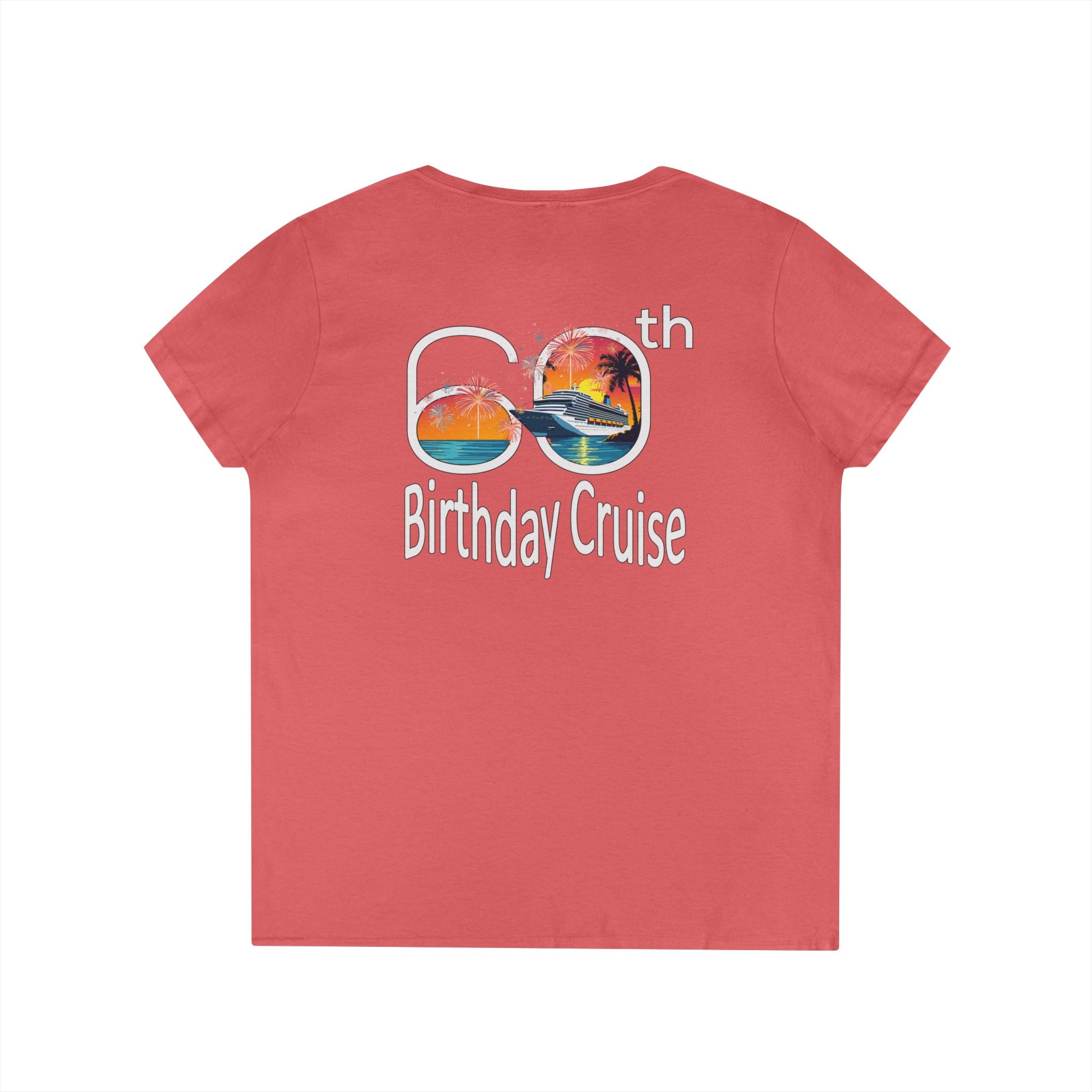 Renee Family Cruise colorful - Ladies' Cotton V-Neck T-Shirt