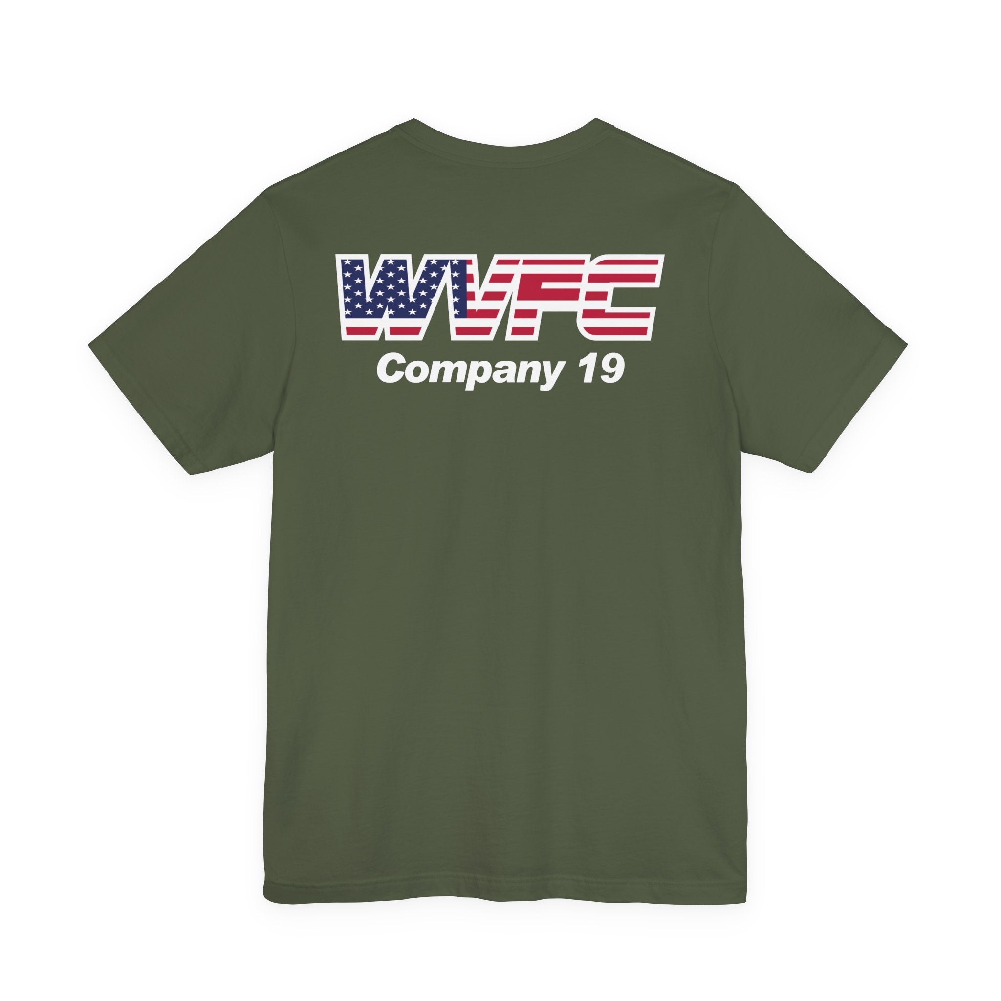 WVFC Goat Logo 2 Version 3 US Flag wht- Unisex Jersey Short Sleeve Tee