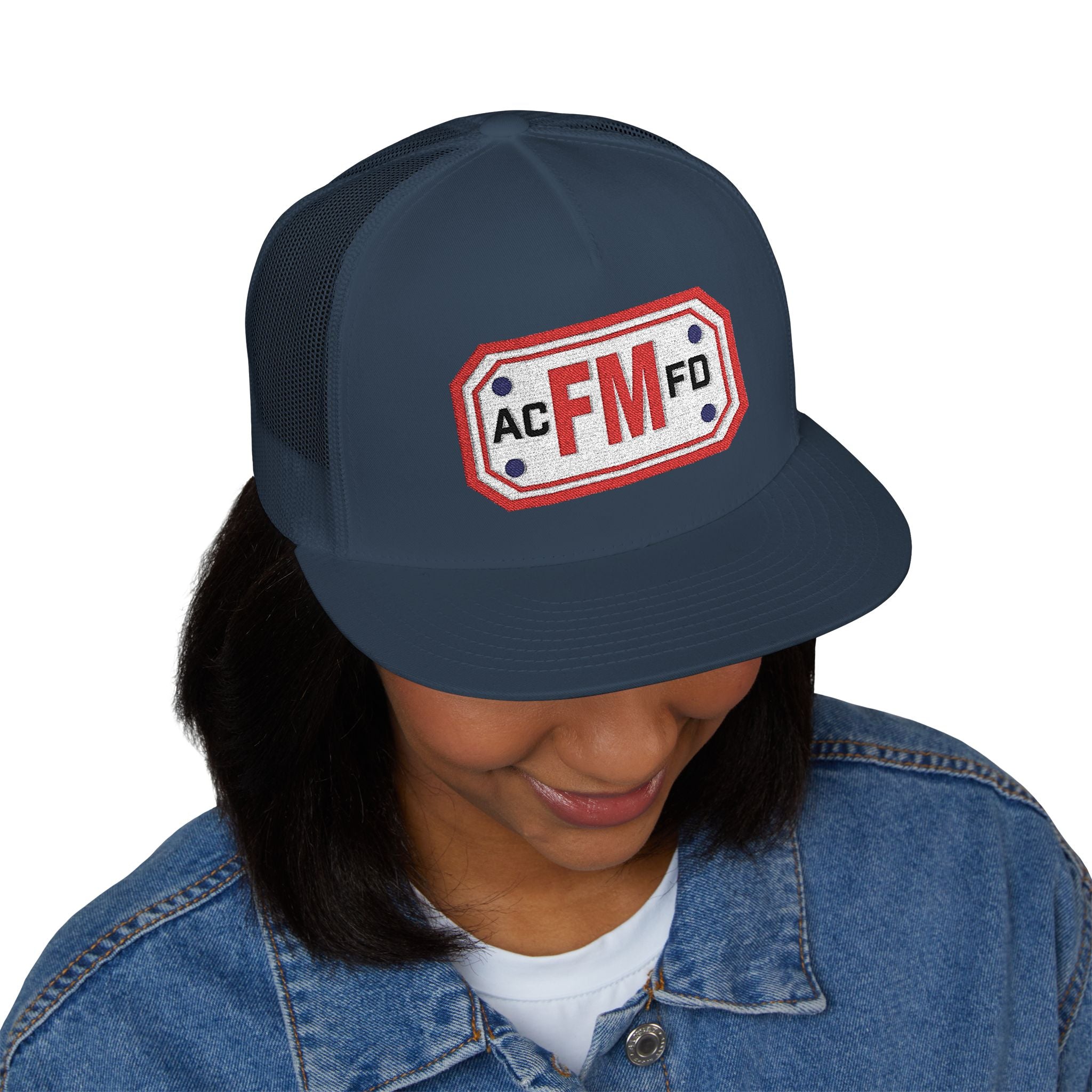 Arlington Fire Marshal Red - 5 Panel Trucker Cap (Embroidery)