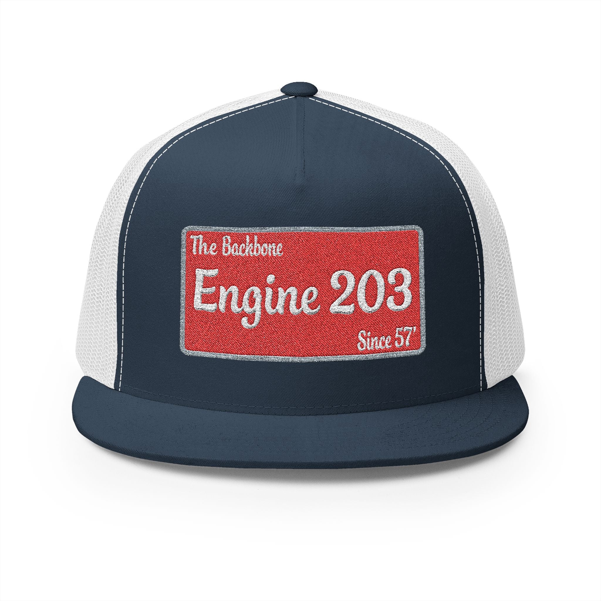 Engine 203 Remount Raiders -5 Panel Trucker Cap (Embroidery)