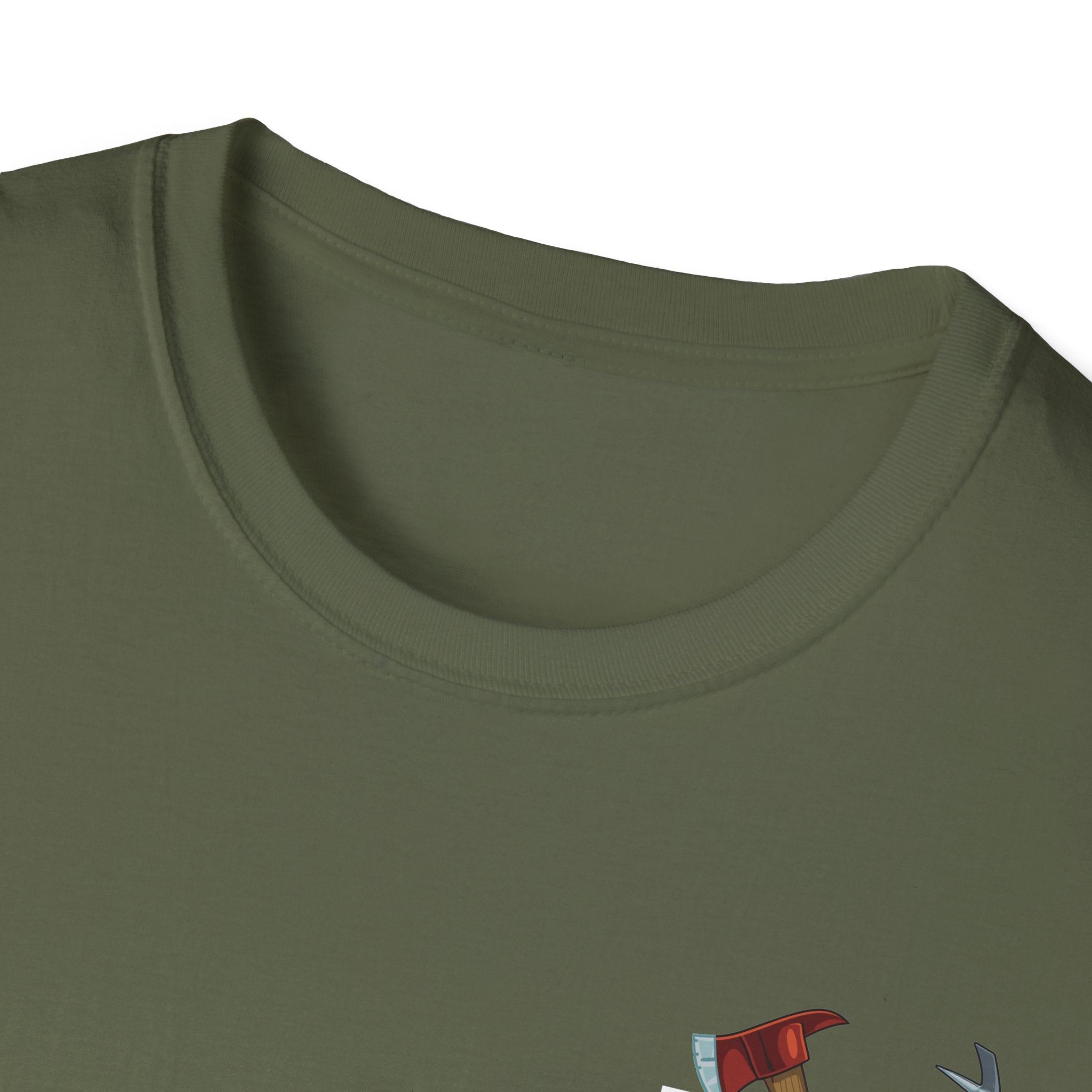 Firefighter US Flag - Unisex Softstyle T-Shirt