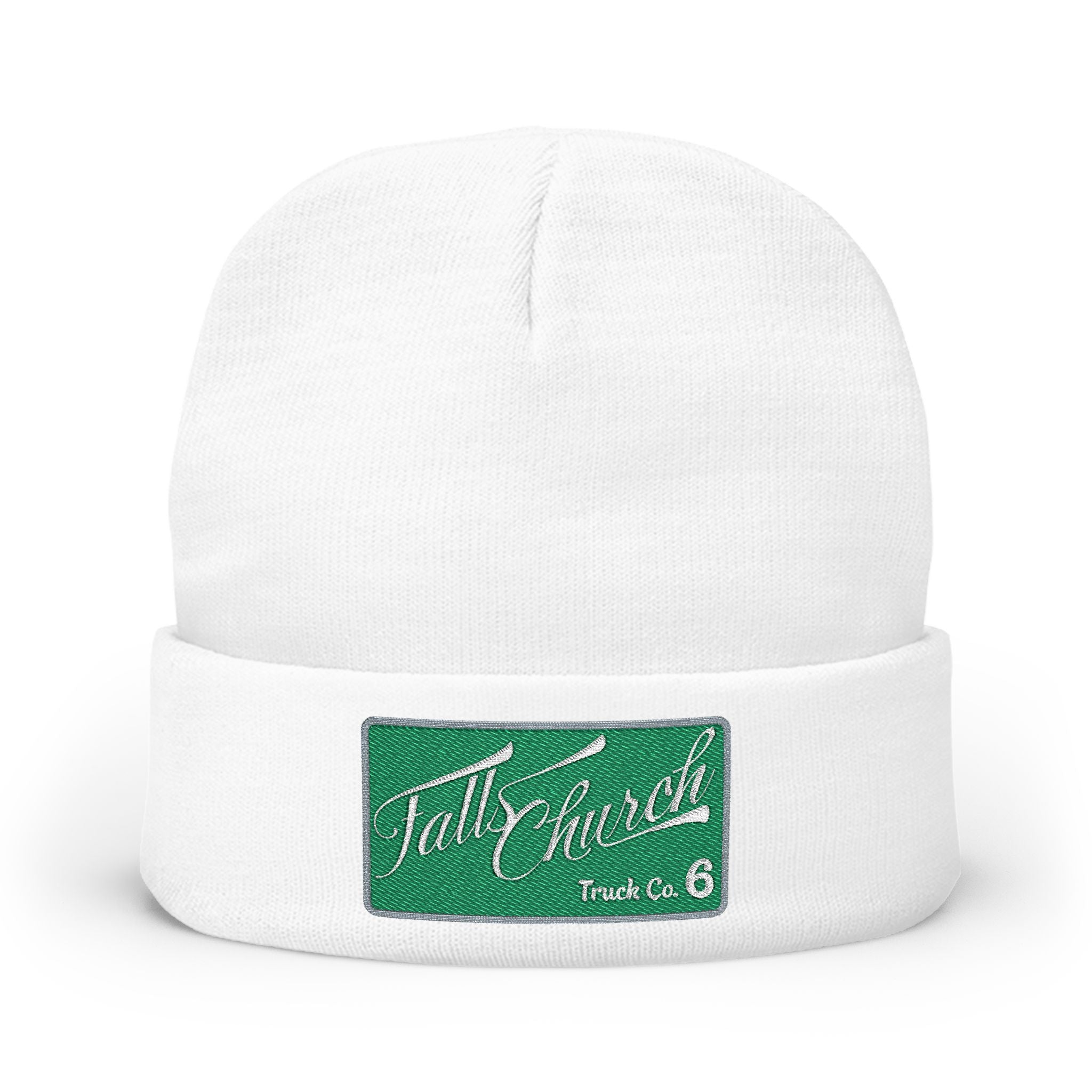 Arlington Falls Church Truck 6 Green - Knit Beanie (Embroidery)