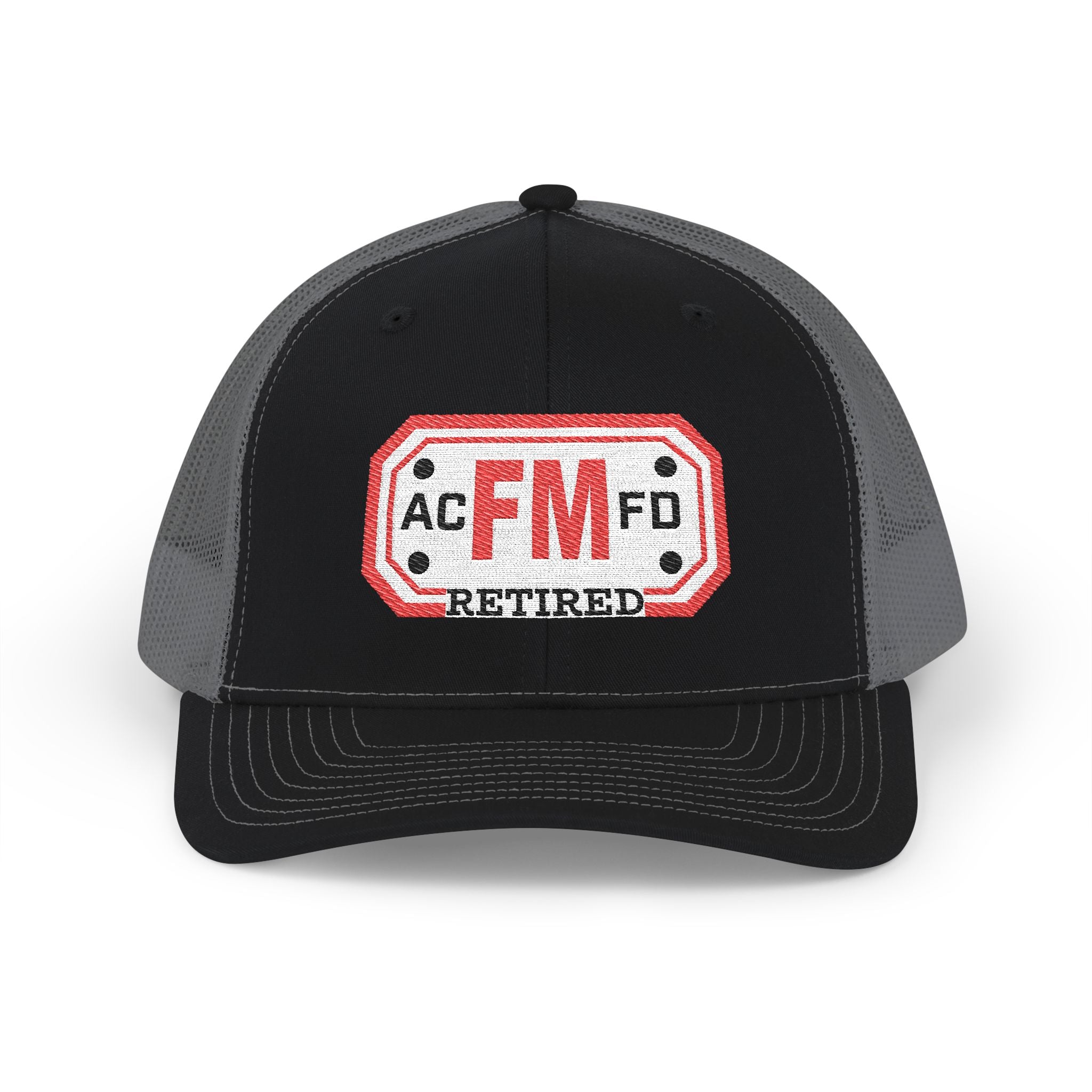 Retired Arlington Fire Marshal Red - Snapback Trucker (Richardson 112 Style Hat)