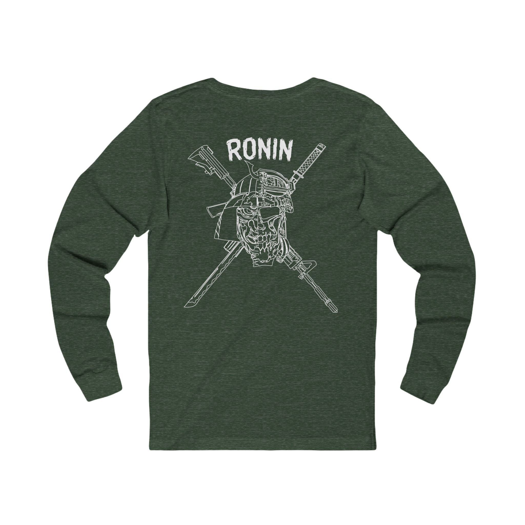 Charlie 2 Ronin (white Logo) - Bella-Canvas Soft Jersey Cotton Long Sleeve Tee