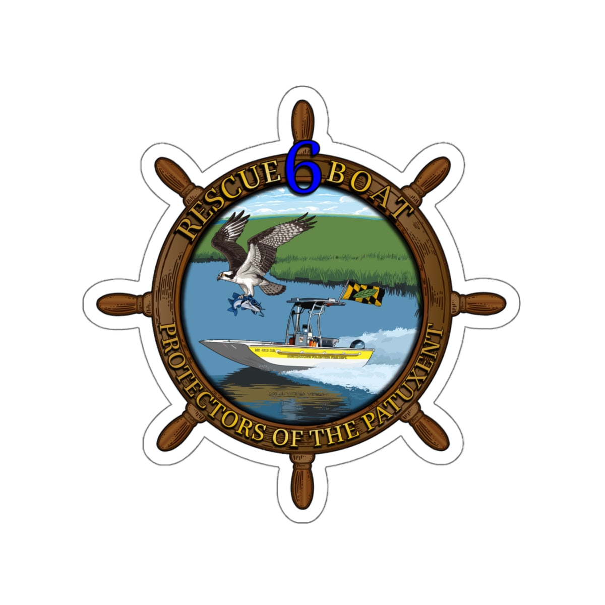 Die-Cut Stickers - Huntingtown Vol. Fire Boat 6