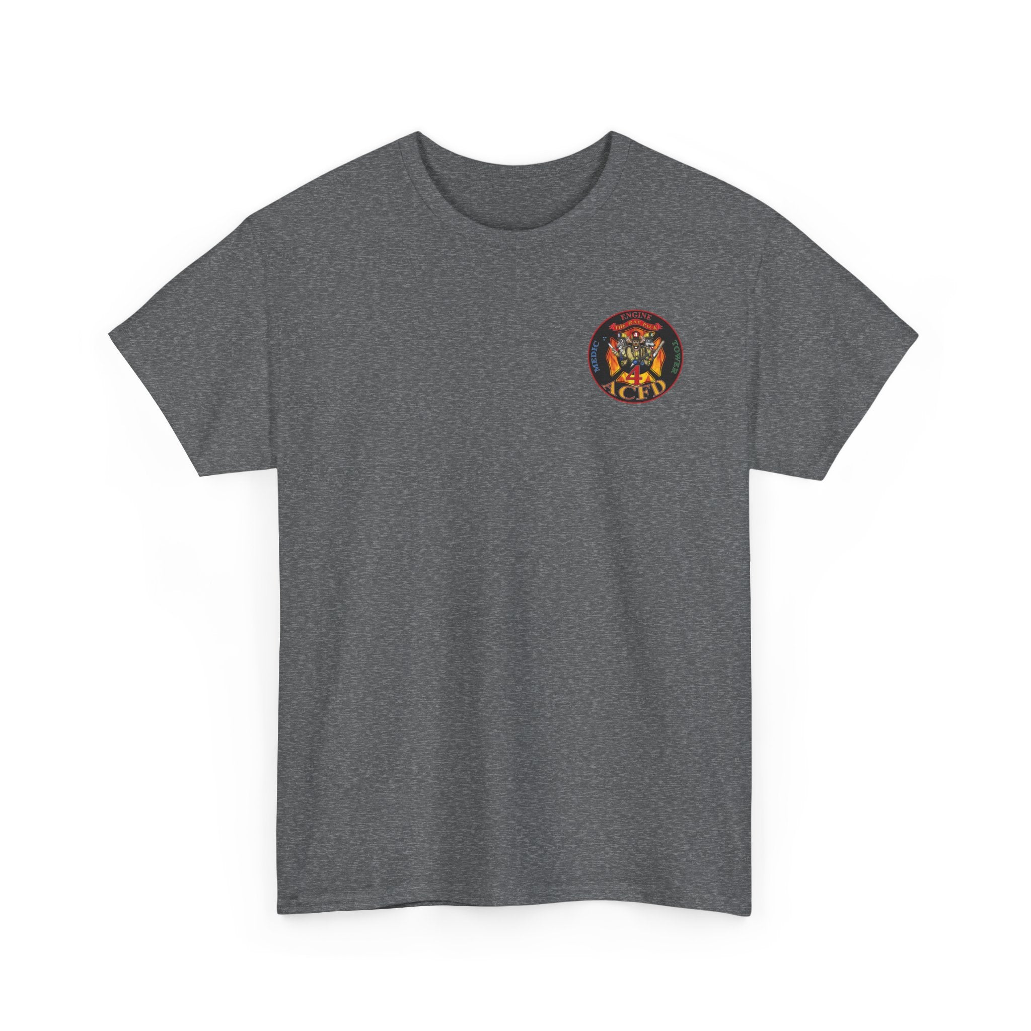 Station 4 Rat Pack front /AC4FD back - Gildan 100% Cotton Tee Unisex Heavy