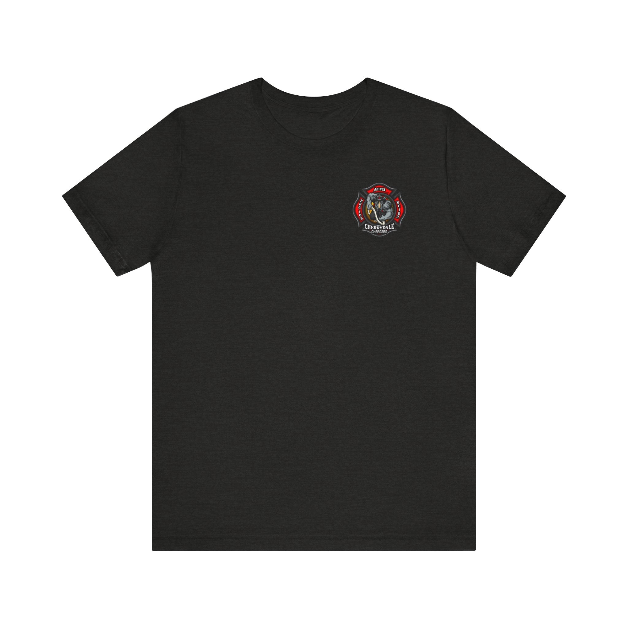 Station 3 Rhino Logo Firefighter Back - Bella+Canvas Soft Unisex Tee-